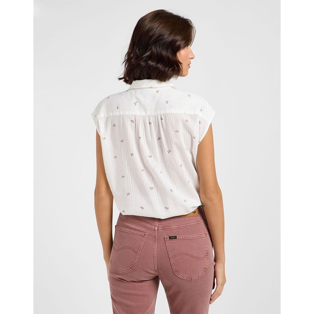 Lee Cap Sleeve Shirt chemise femme floral manches cape