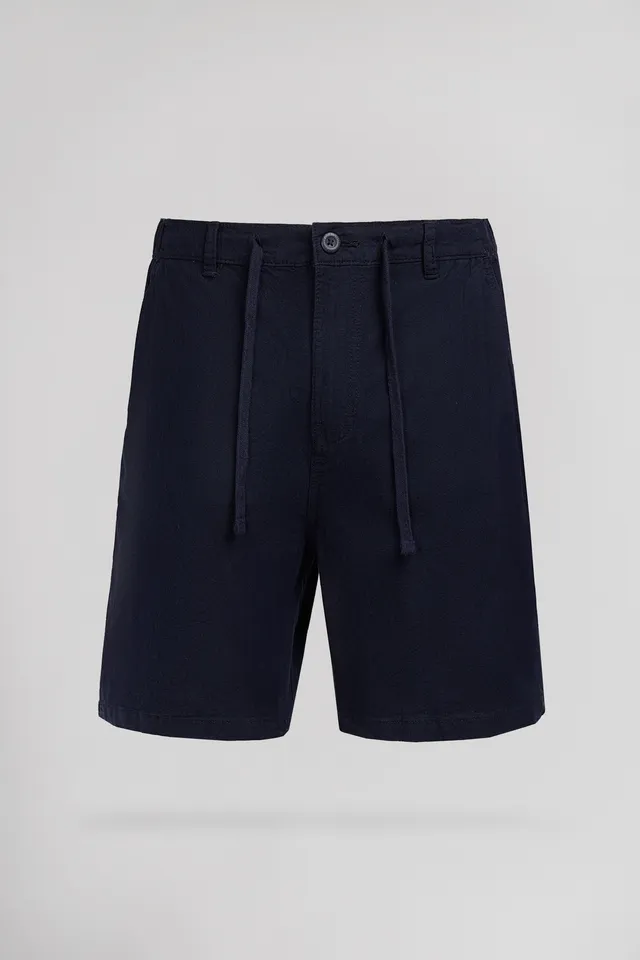 Teddy Smith S-Linen Chino S short homme bleu marine lin
