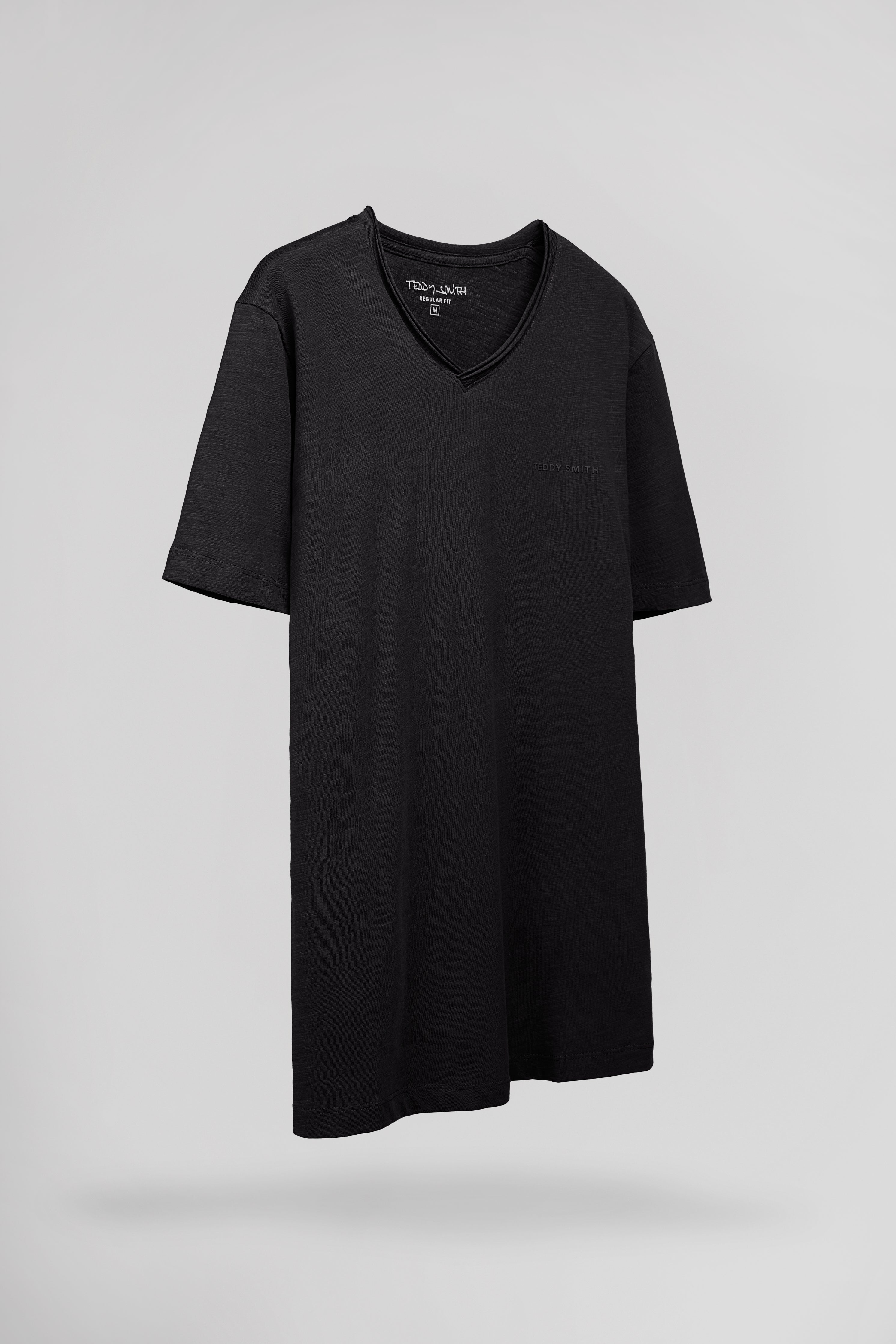 TEDDY SMITH T-GILDAS t-shirt col V charbon homme