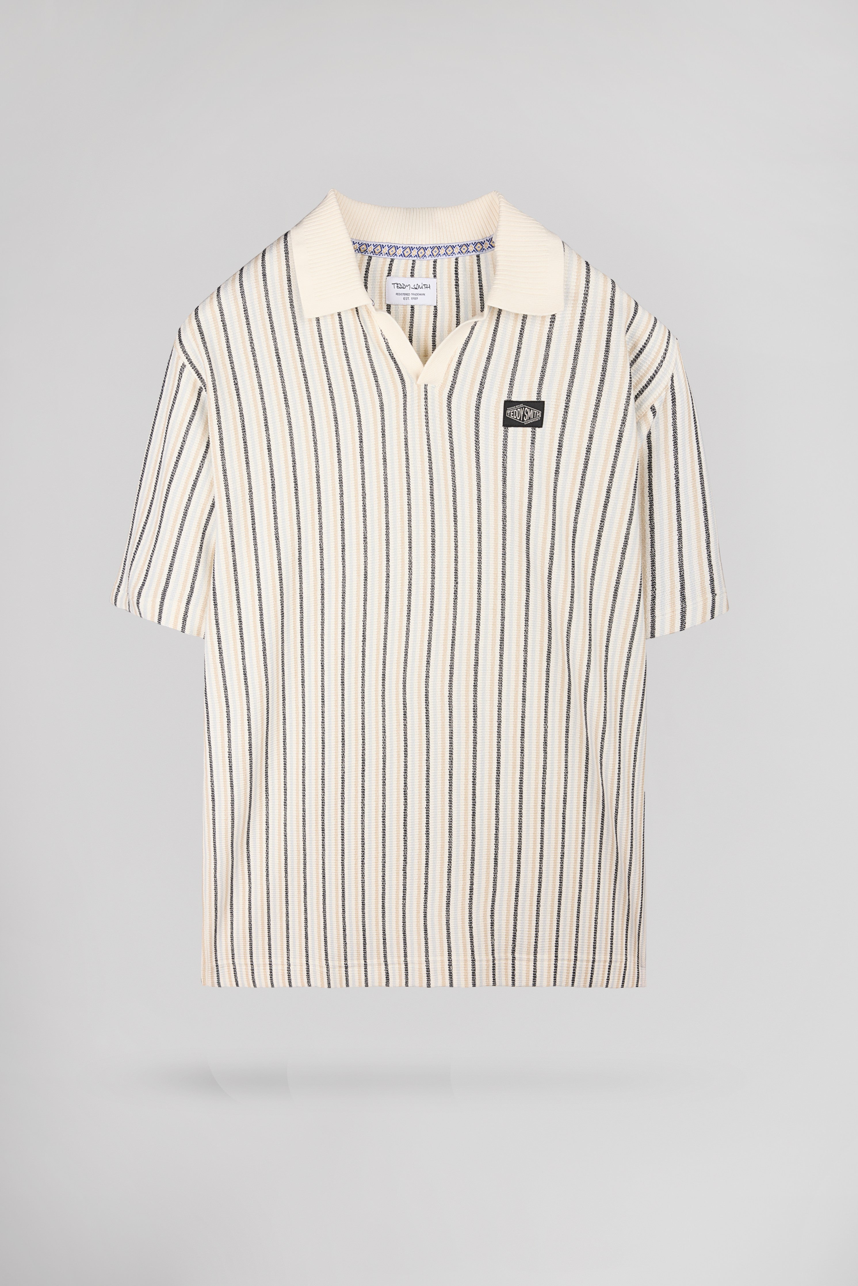 Teddy Smith P-Dovan MC polo rayures blanc cassé