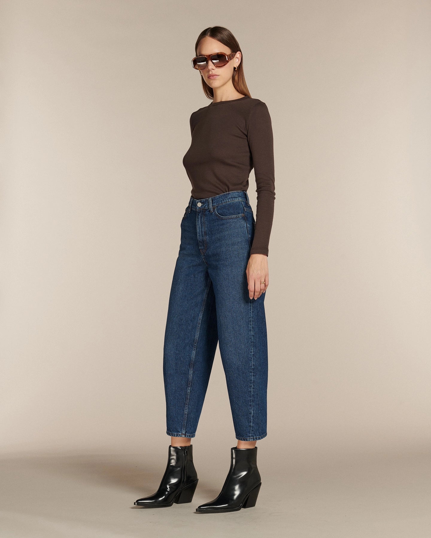 Labdip Jemma Blue Stone jean ballon bleu taille haute