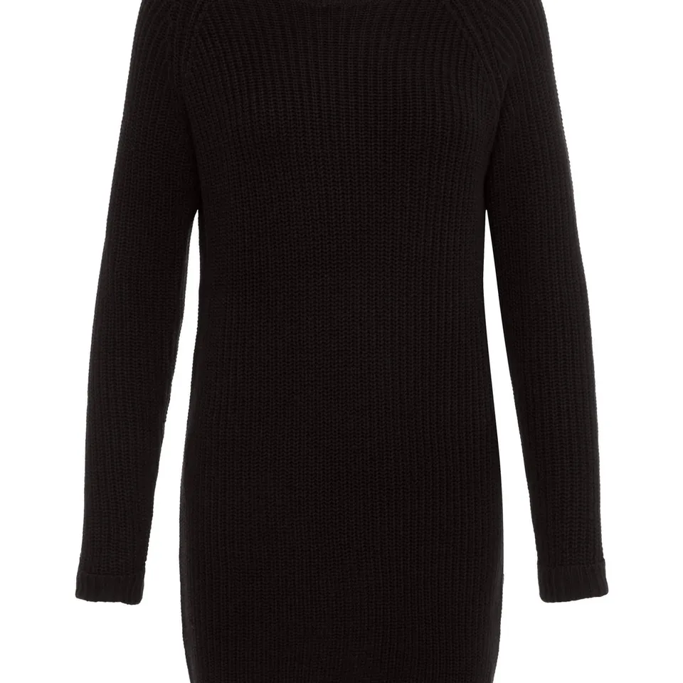 Noisy May robe pull maille épaisse col rond fentes