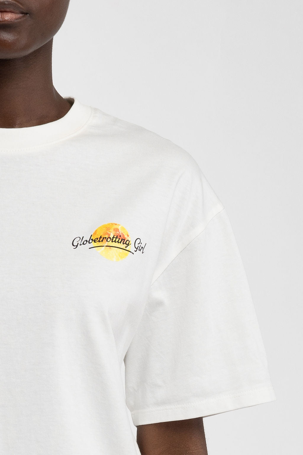 Teddy Smith T-Vibes MC Middle White t-shirt oversize blanc femme