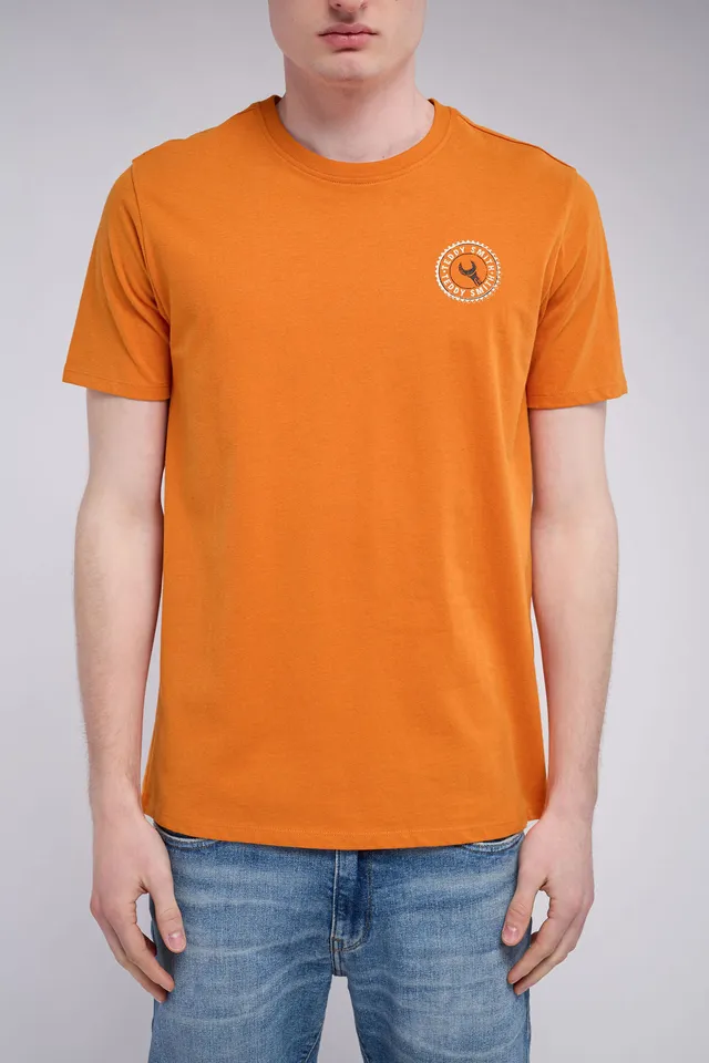 Teddy Smith T-Mechanics MC t-shirt col rond dusk orange coupe classique