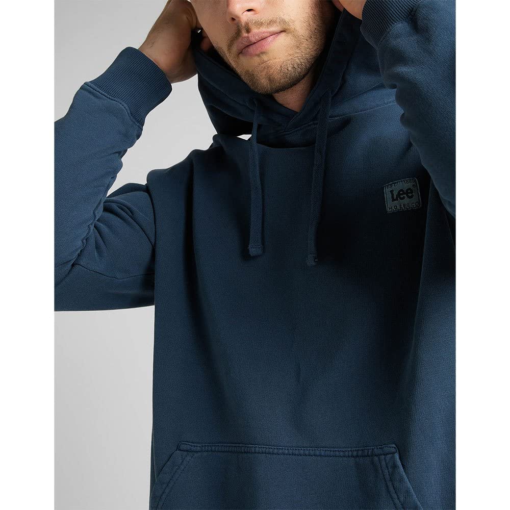 Lee Core Loose sweat capuche homme marine coton