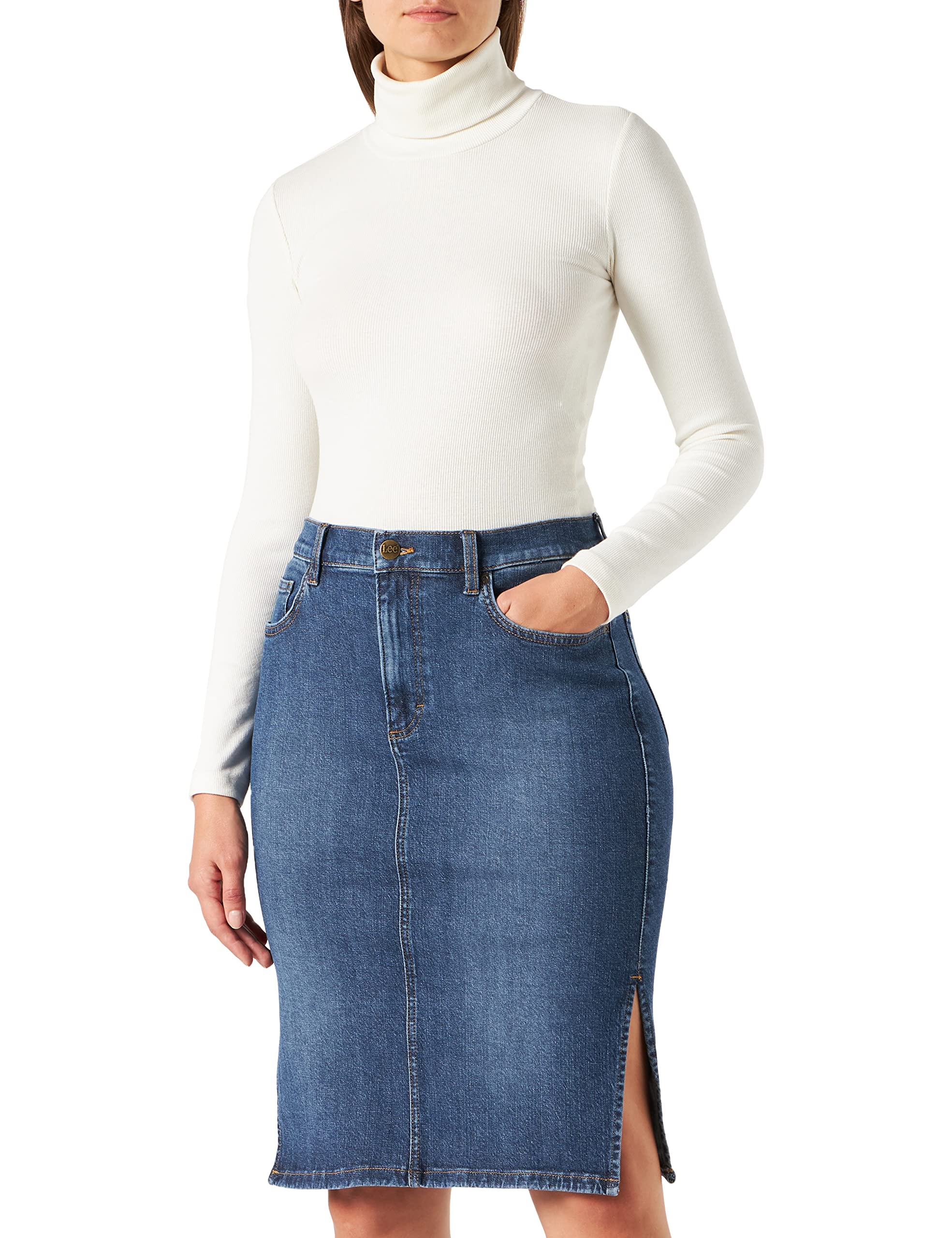 Lee Siena jupe crayon femme encre coupe droite