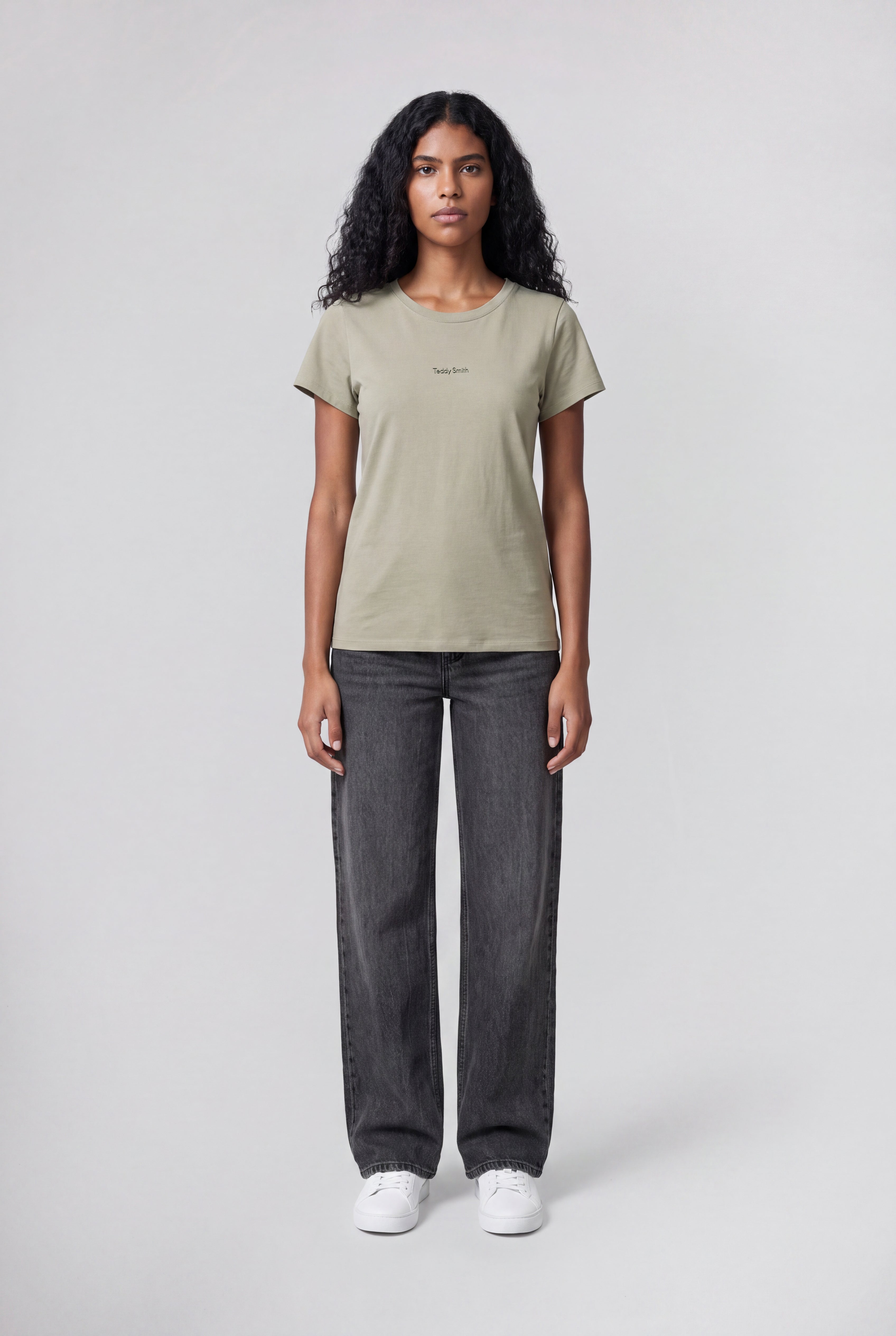 Teddy Smith T-Ribelle MC t-shirt kaki stretch femme