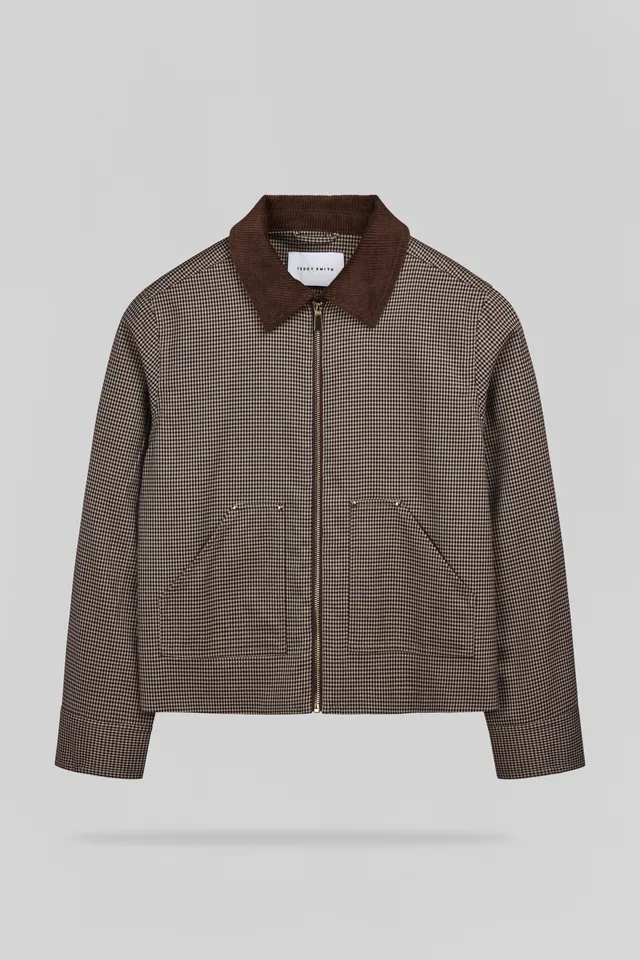 Teddy Smith B-Karo Wolf Blouson femme beige velours