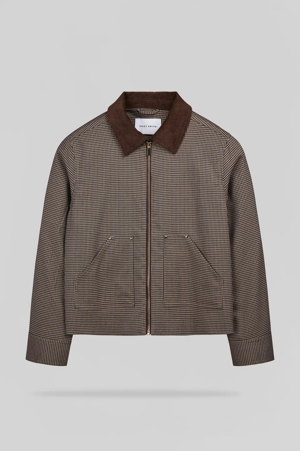 Teddy Smith B-Karo Wolf Blouson femme beige velours