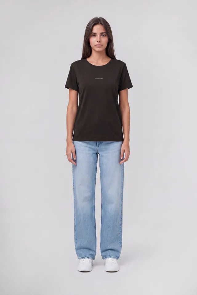 Teddy Smith T-Ribelle MC Noir t-shirt femme coton stretch