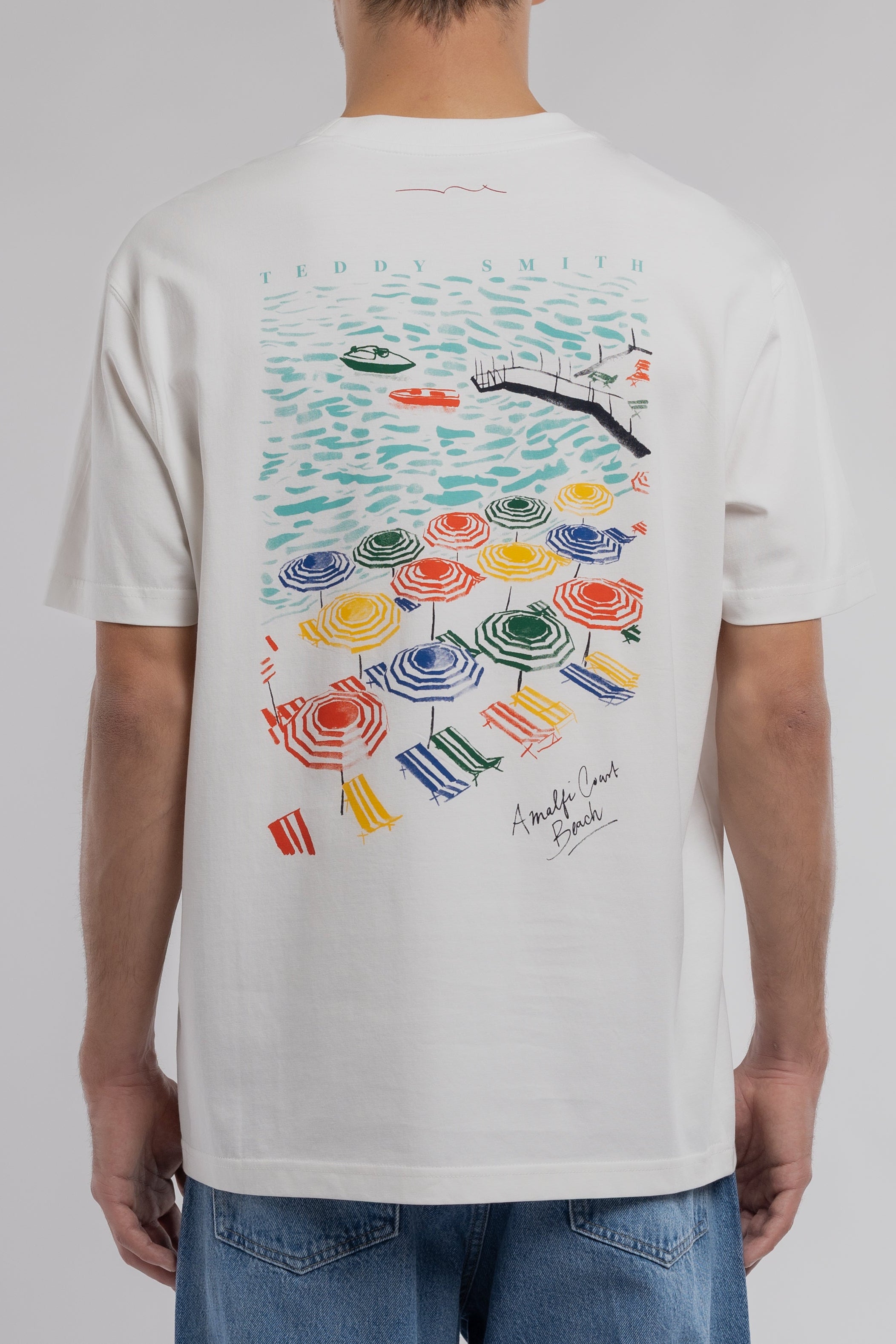 Teddy Smith T-Edric MC Middle White t-shirt ample col rond
