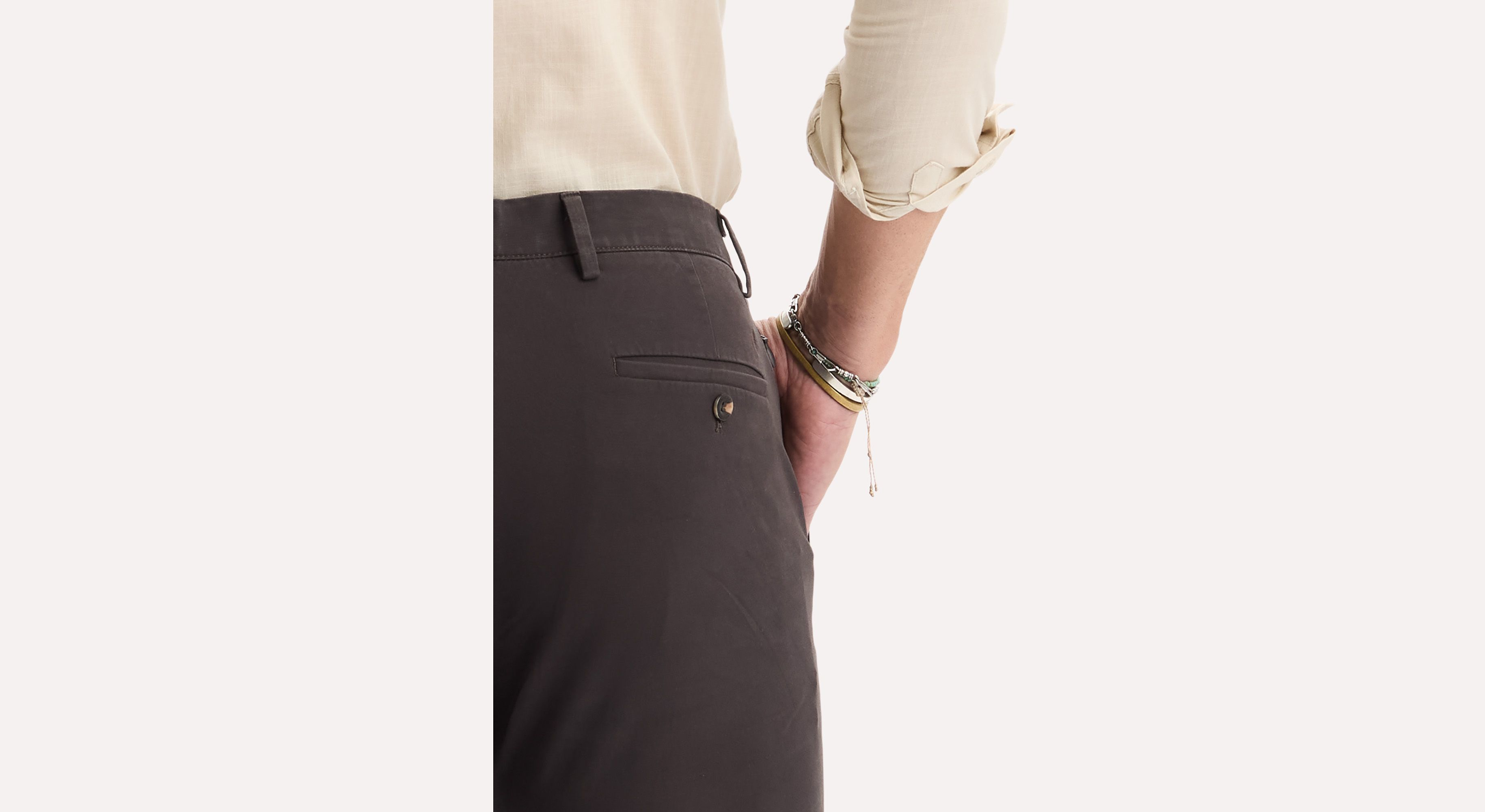 Dockers Crafted Khaki chino slim tapered marron