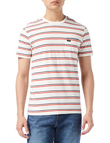 Lee Stripe Tee t-shirt homme rouge Aurora coton