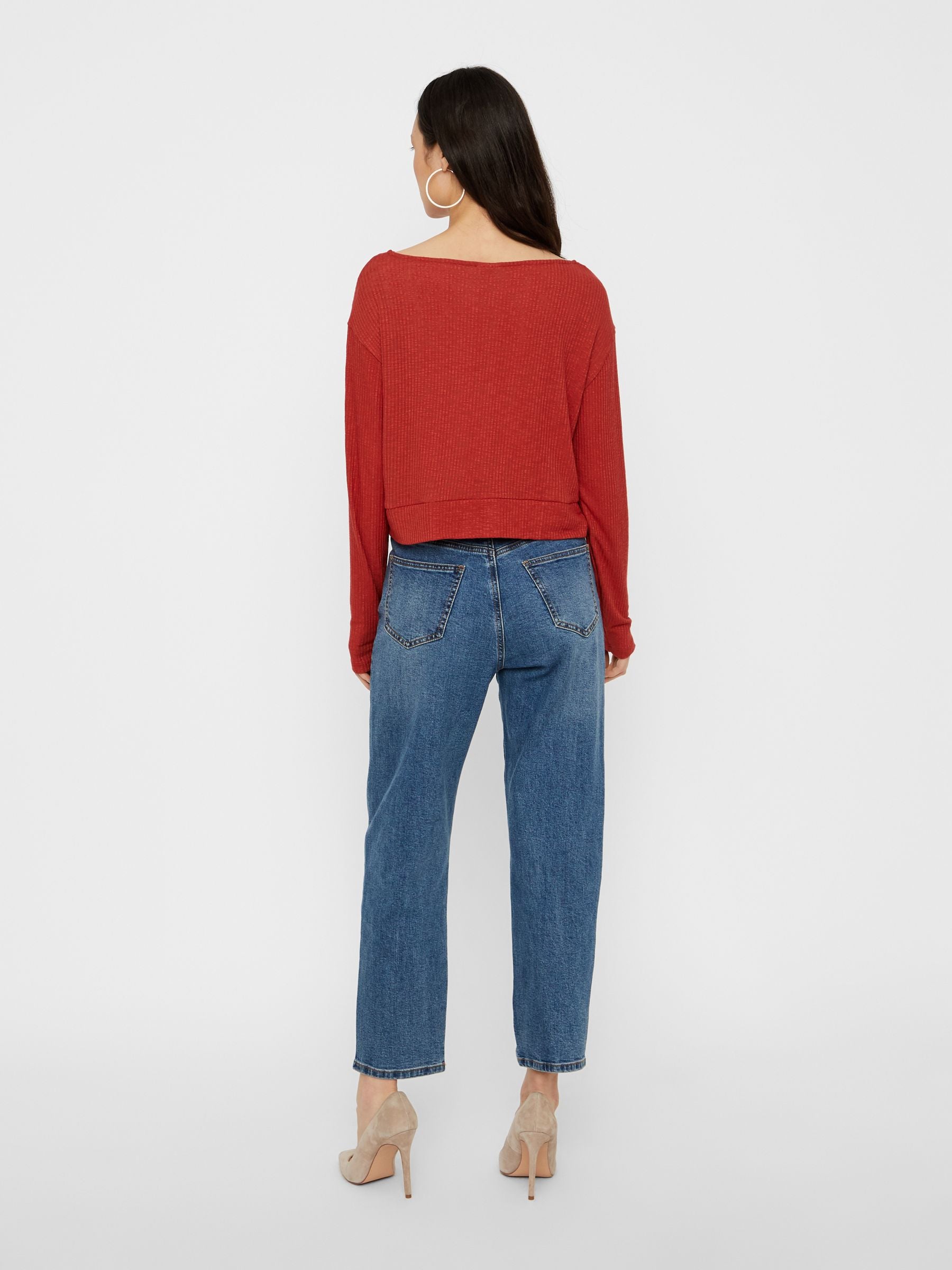 Noisy May blouse croisée manches longues col rond stretch