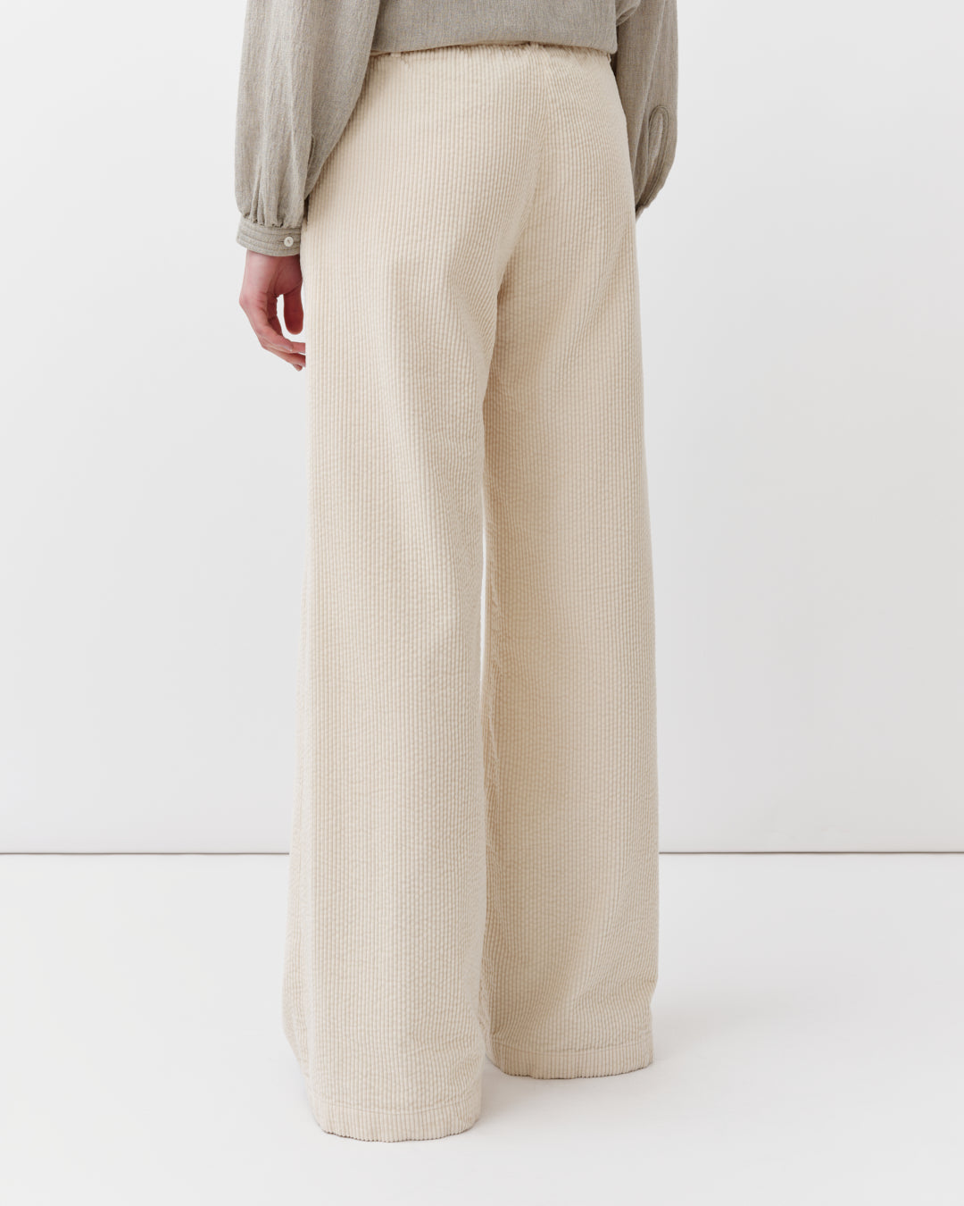 DIEGA PIEDRO pantalon écru velours coton