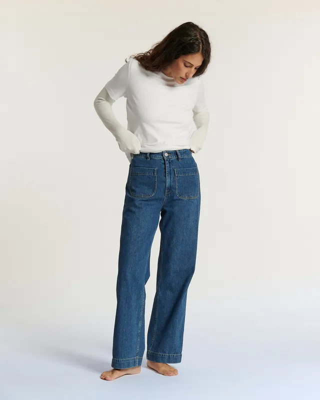 Labdip Samuel IN 31 jean taille haute mid blue