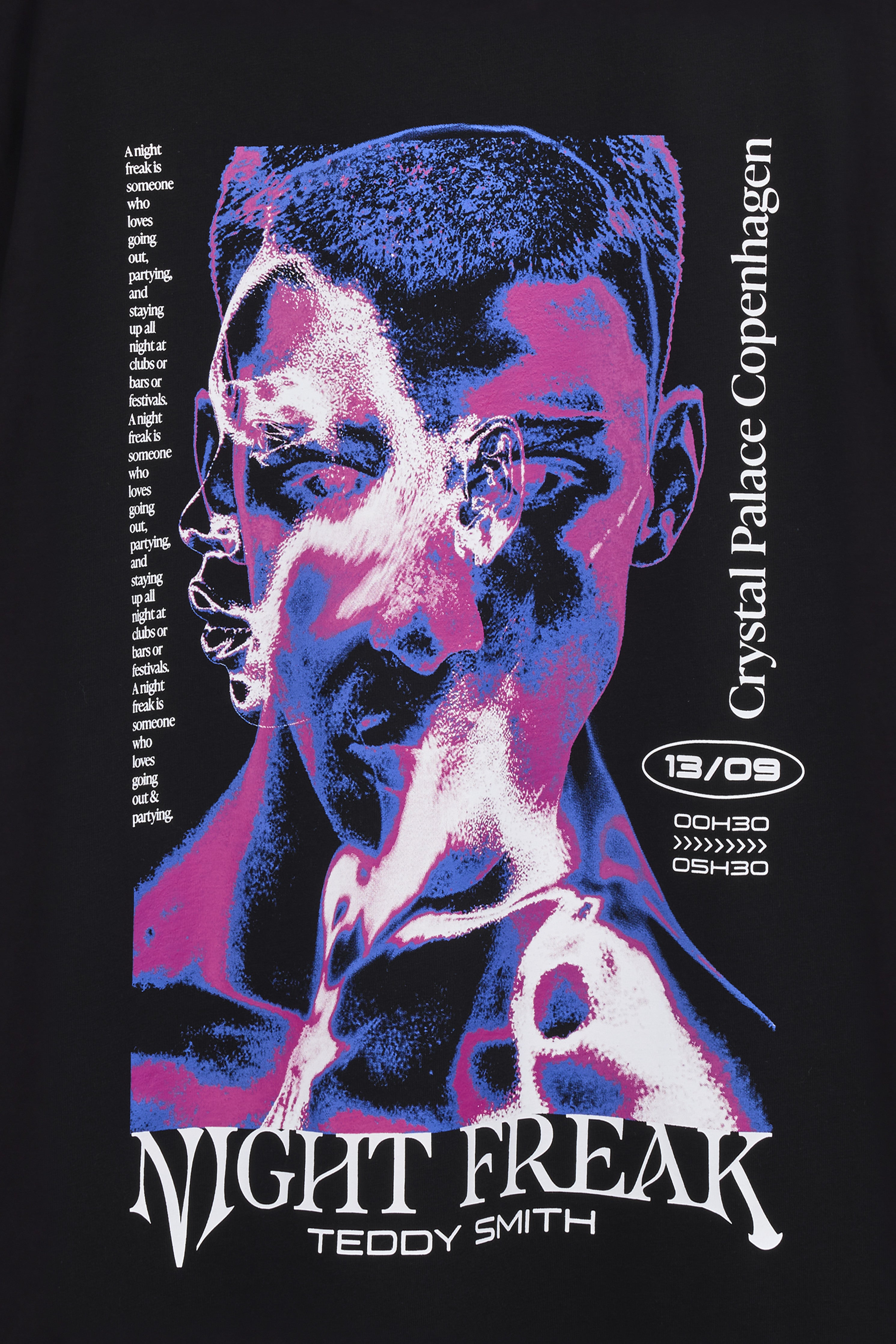Teddy Smith T-Face MC T-shirt homme noir relaxed graphique