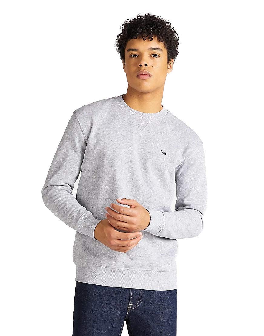Lee Patch Crew SWS sweat homme noir coupe regular