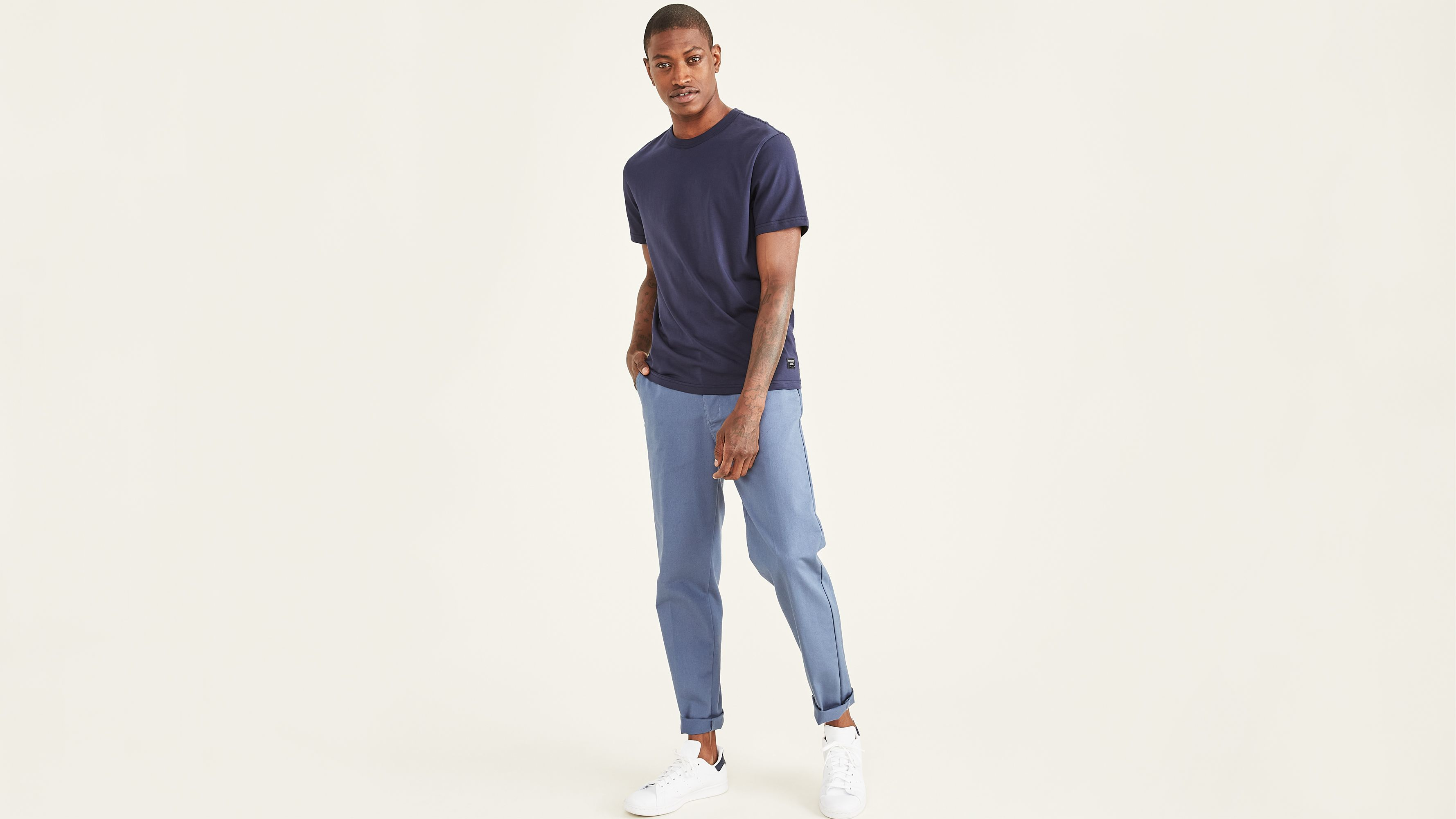 Dockers Original Tee Slim Fit t-shirt bleu coton