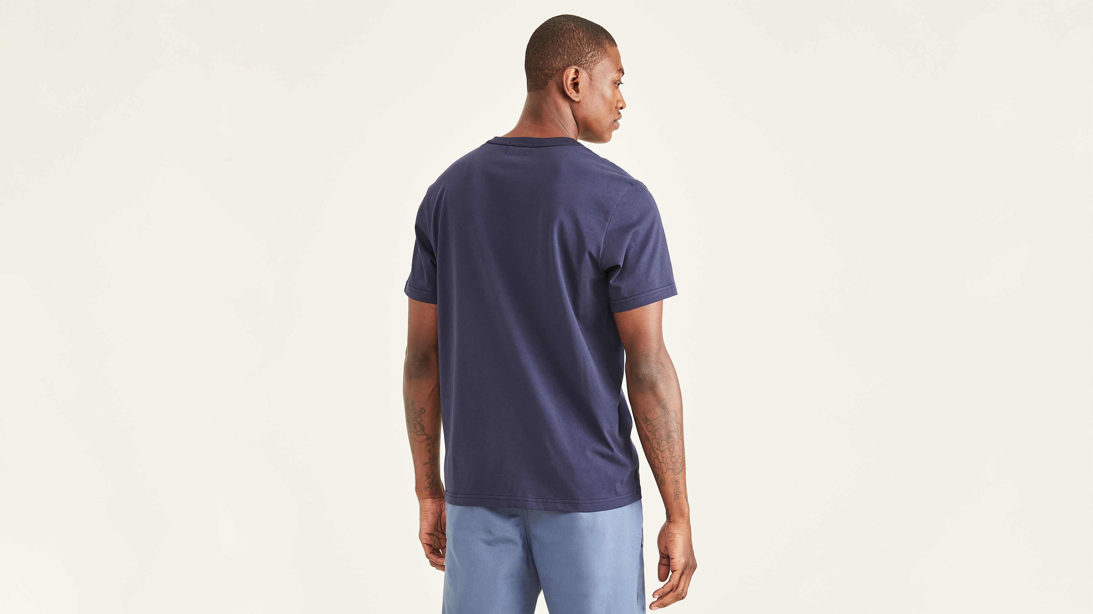 Dockers Original Tee Slim Fit t-shirt bleu coton