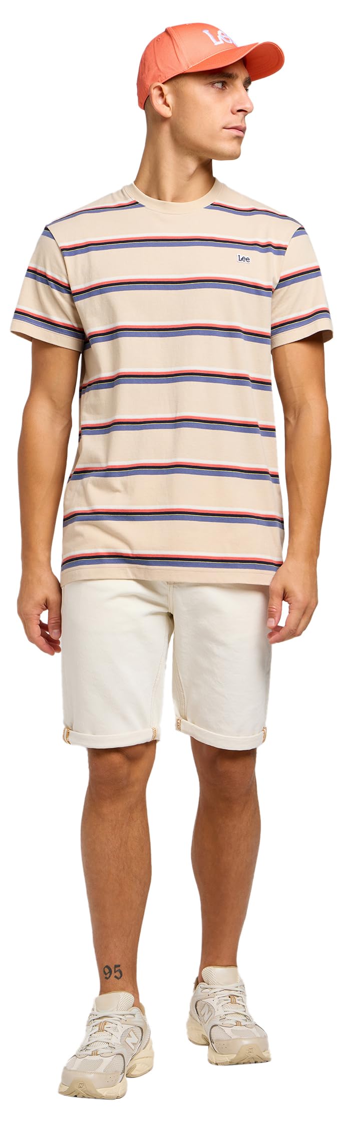 Lee 5 Pocket Short short homme Clean White denim coton