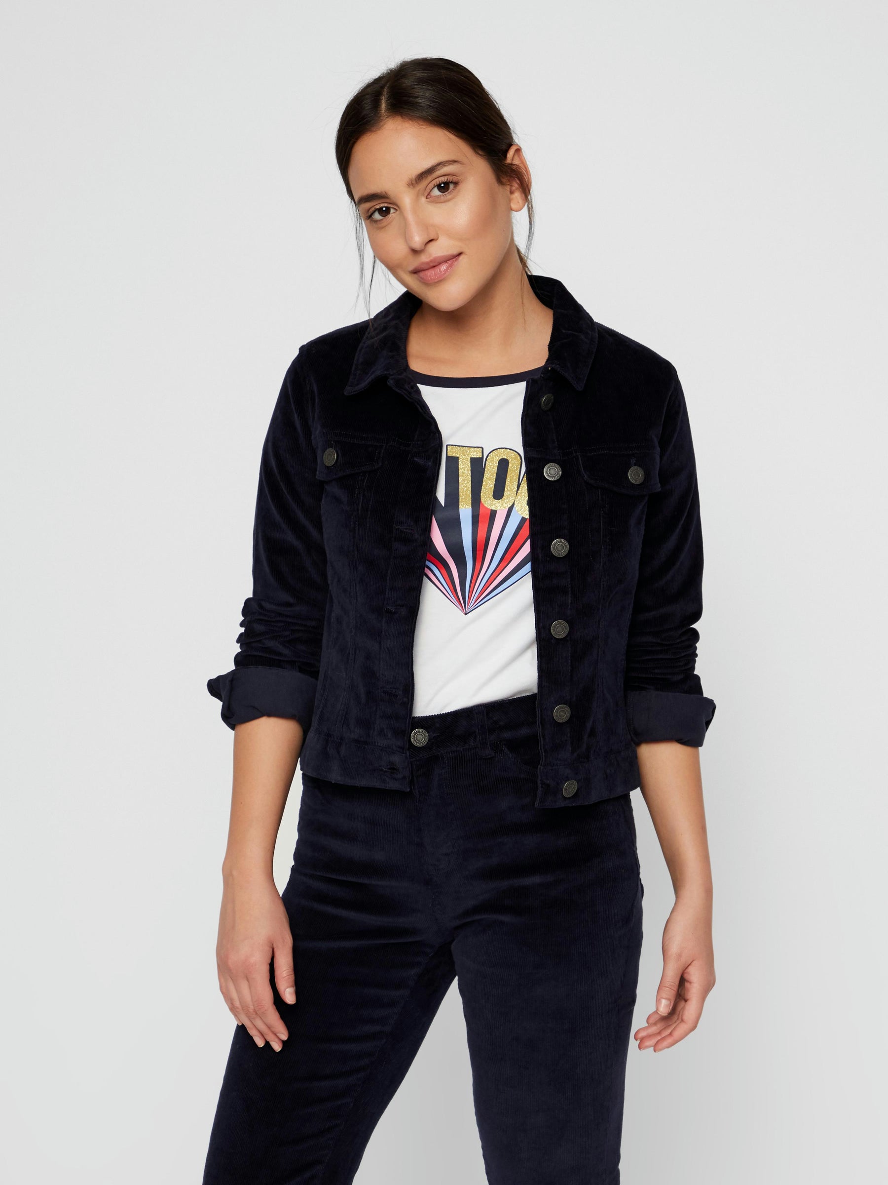 Noisy May veste velours femme slim stretch