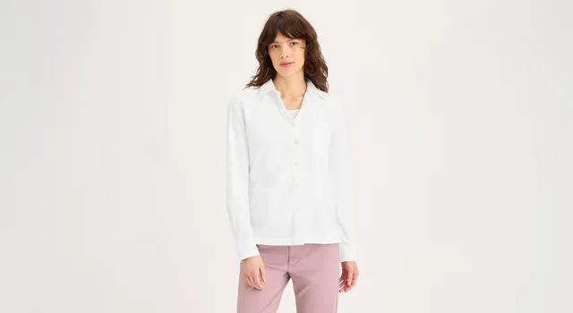 Dockers chemise femme 1 poche regular blanc coton