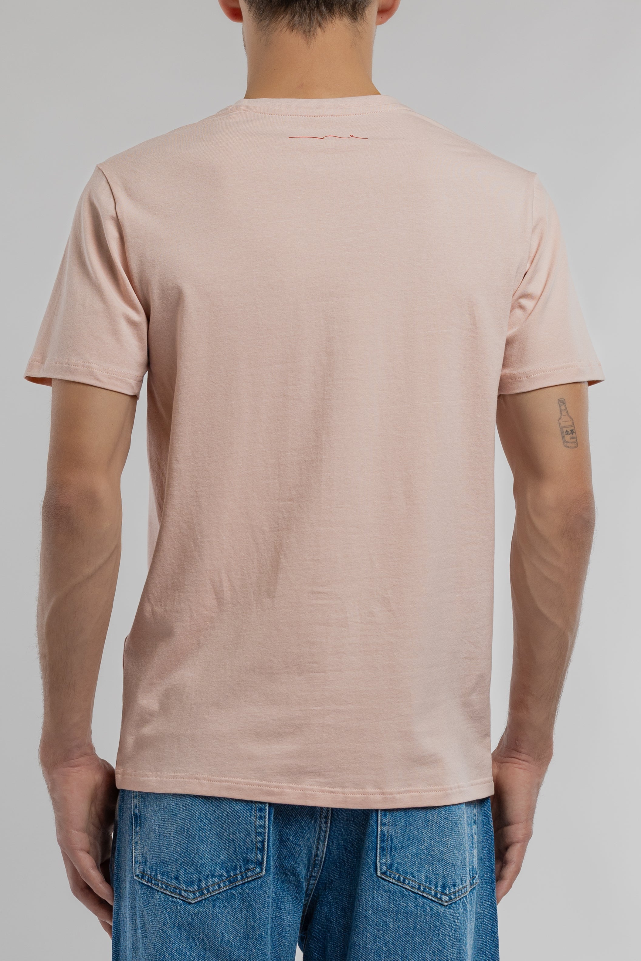 Teddy Smith Tawax 2 MC Rose Pastel t-shirt col V stretch
