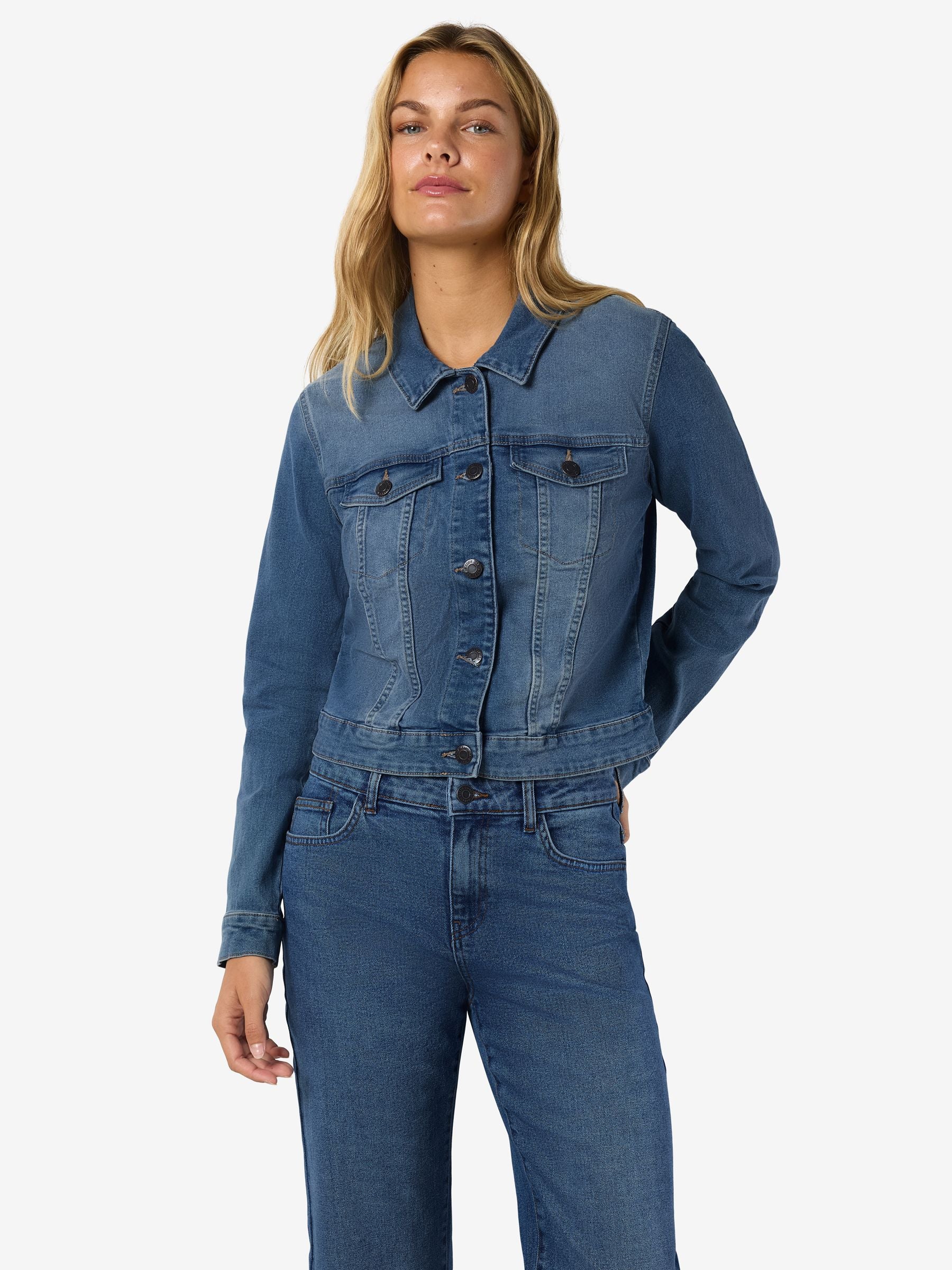Noisy May veste en jean courte stretch ajustée