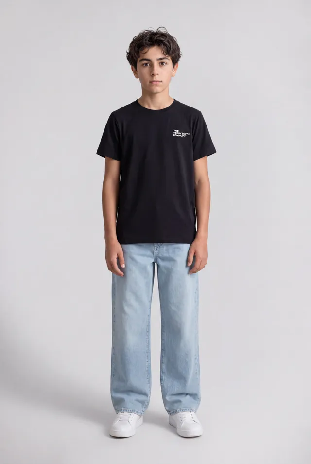 Teddy Smith T-Company MC JR t-shirt Noir coton stretch