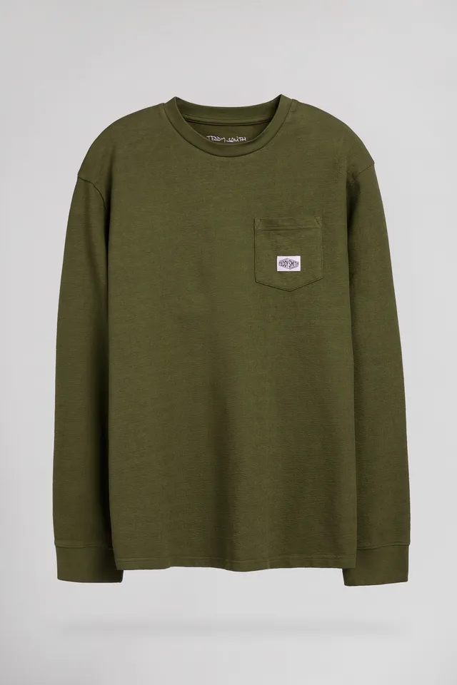 Teddy Smith T-Jameson ML t-shirt kaki homme