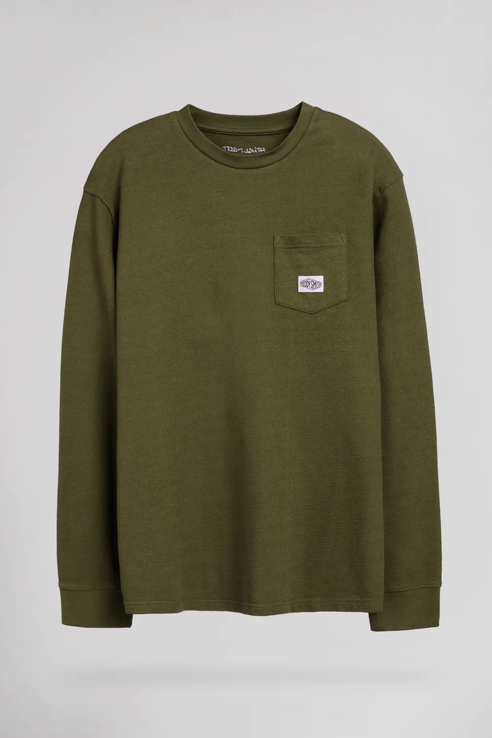 Teddy Smith T-Jameson ML t-shirt kaki homme