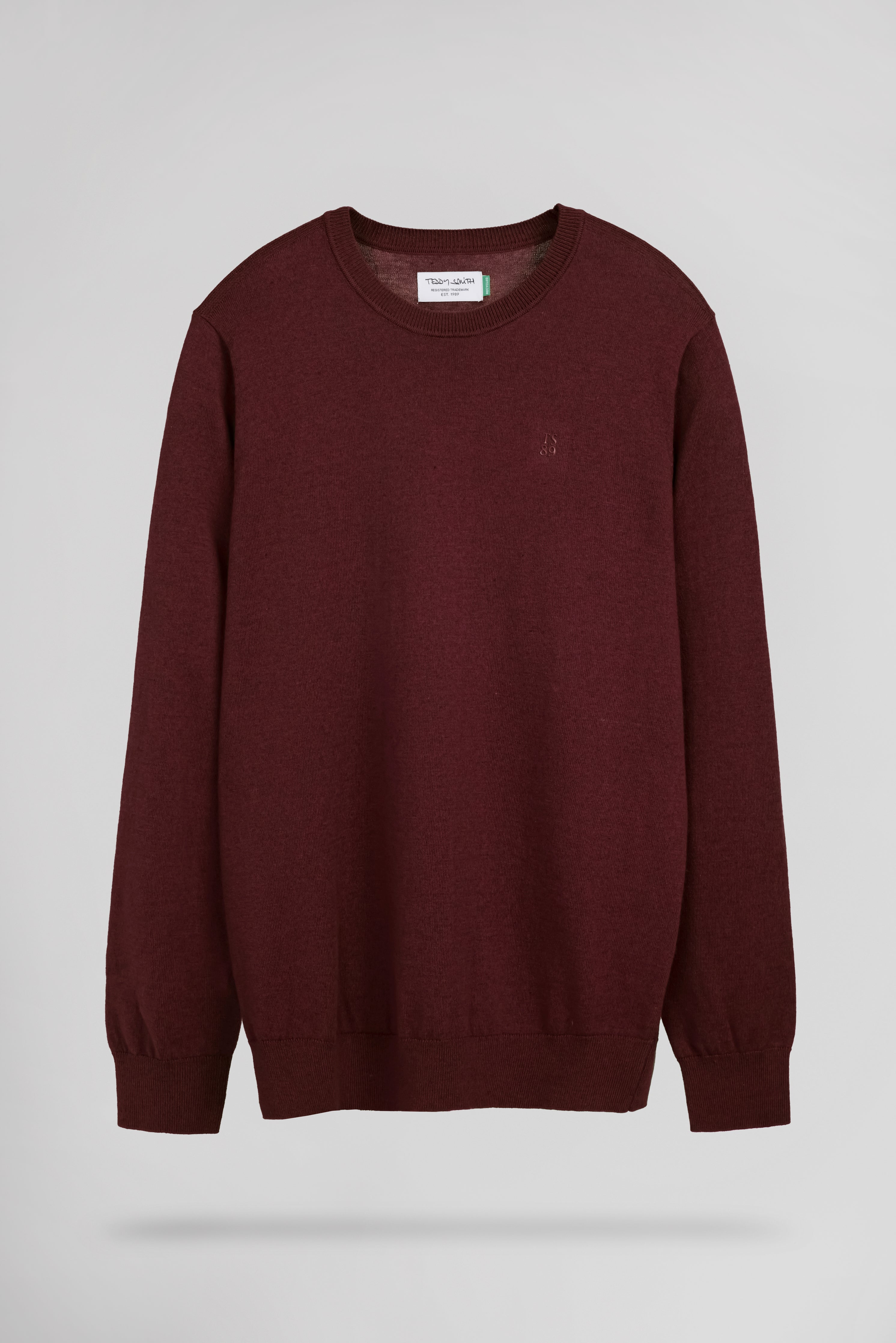 Teddy Smith P-Martino pull homme bordeaux foncé