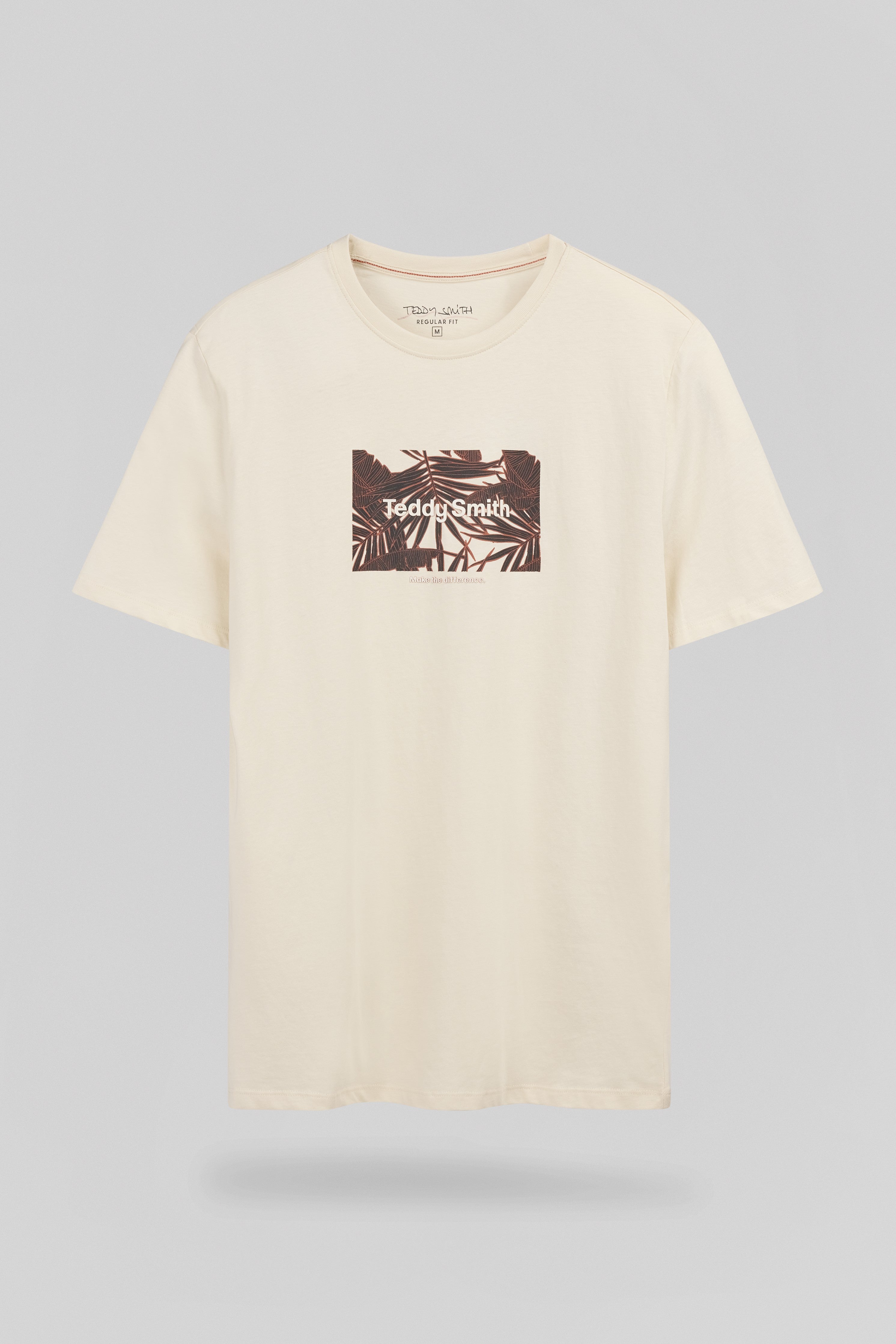 Teddy Smith T-Ares MC t-shirt cream homme