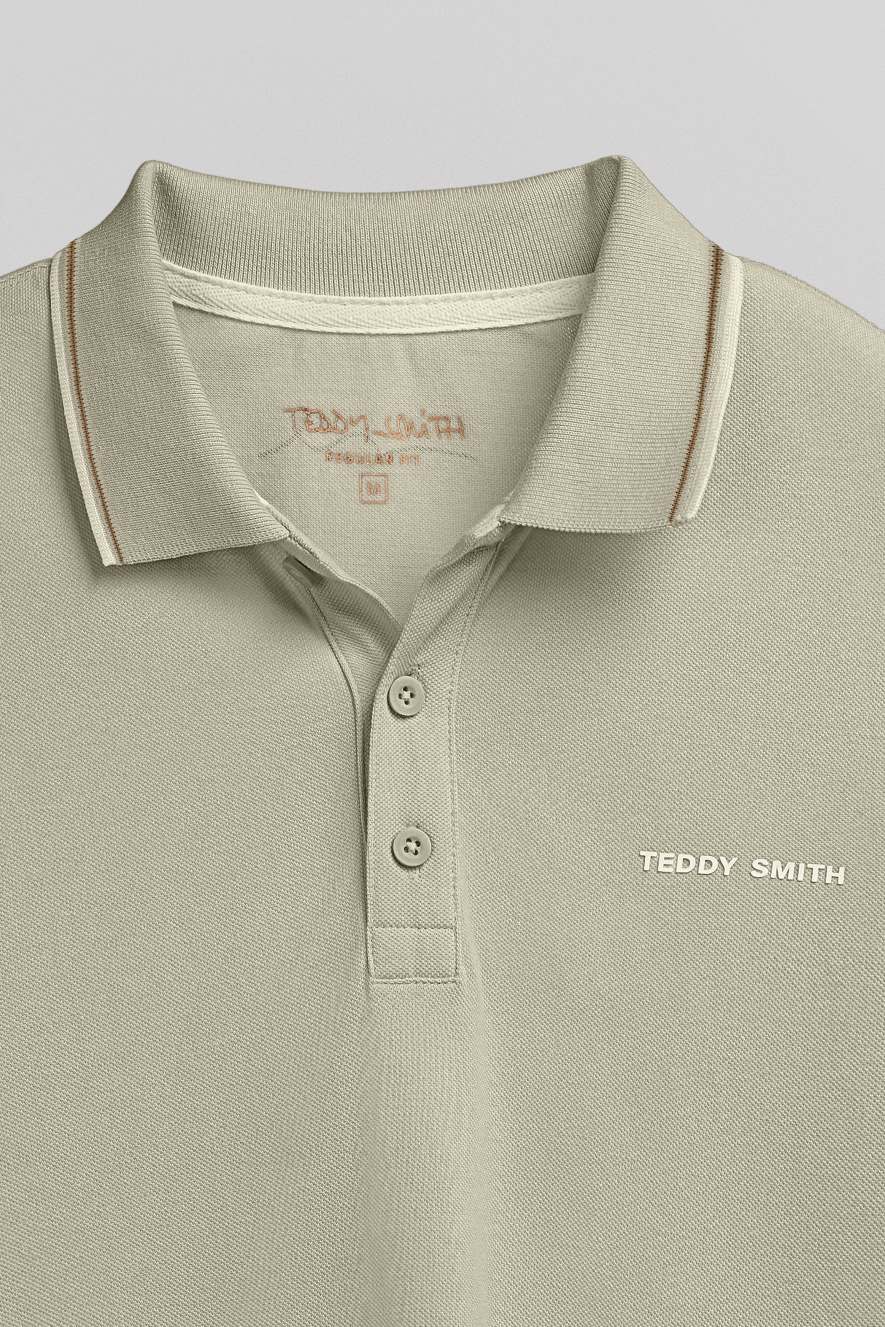 Teddy Smith Pasian 2 MC polo bleach kaki coton