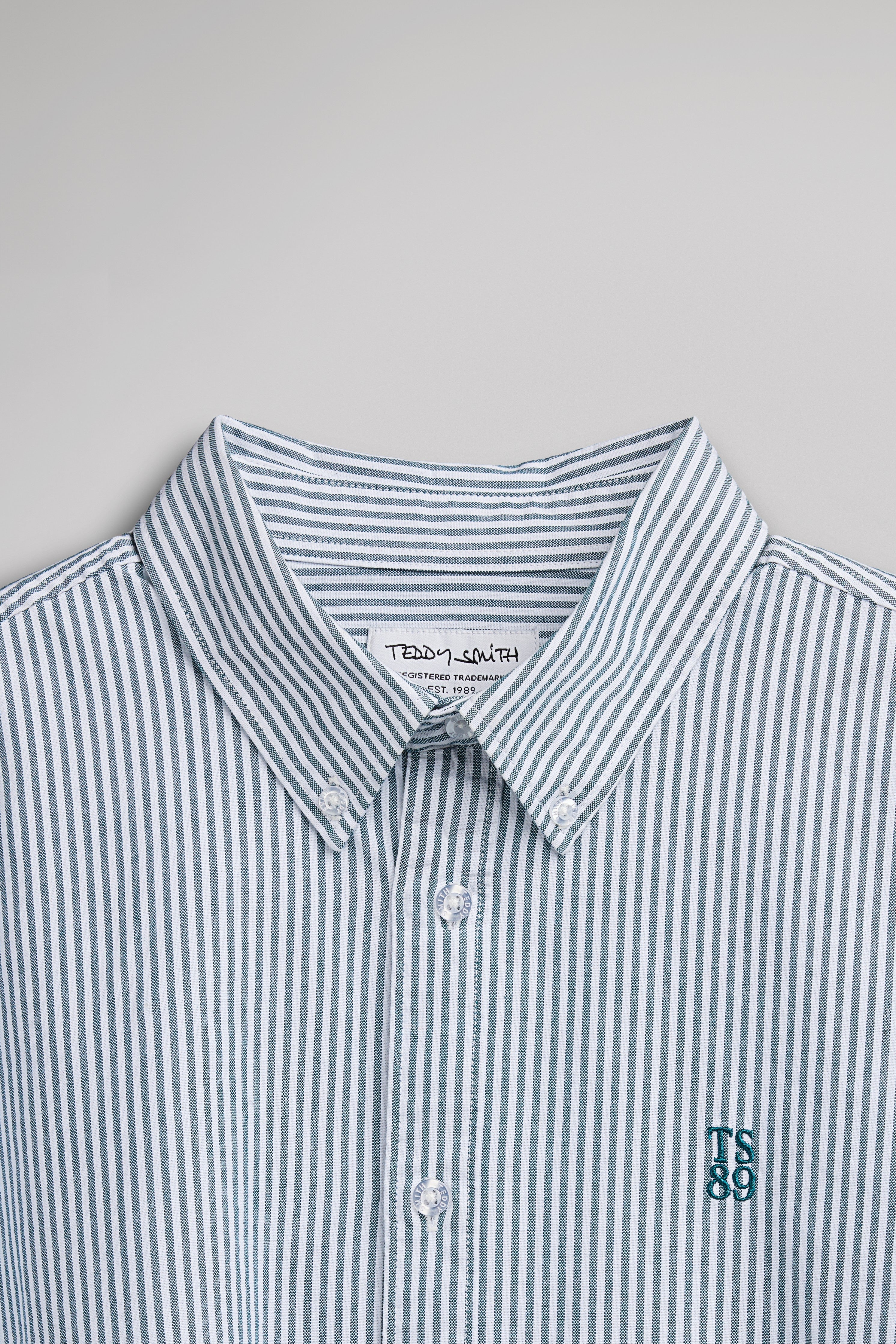 Teddy Smith C-Stanley ML chemise rayures dark emerald oxford