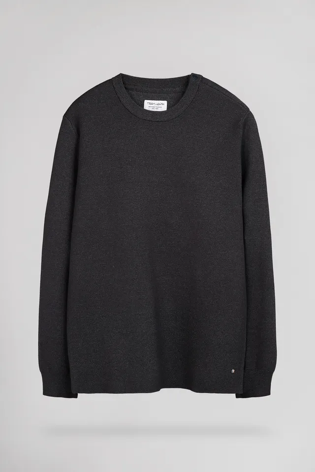 TEDDY SMITH P-DRYSTAN pull homme noir chiné col rond