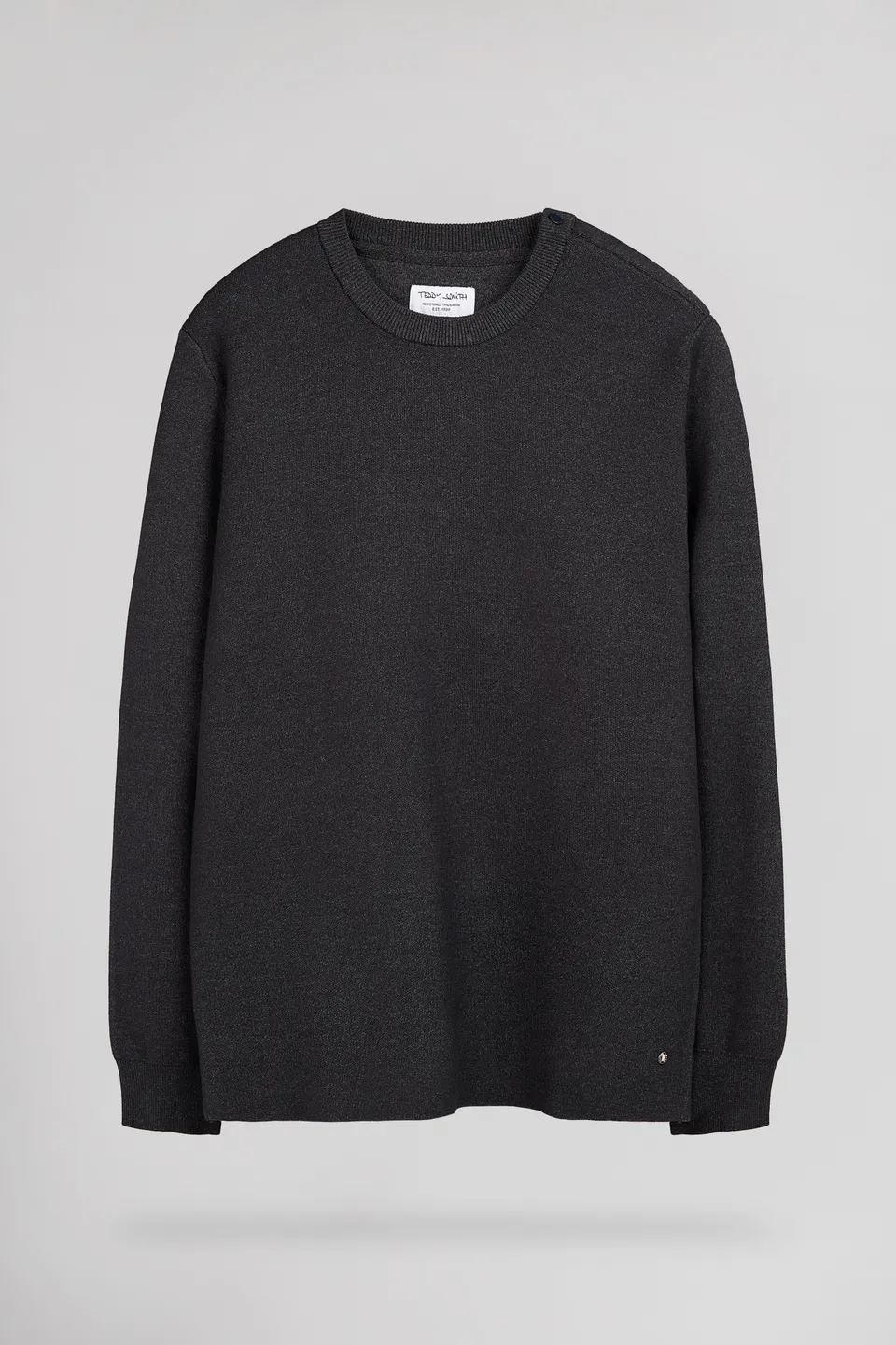 TEDDY SMITH P-DRYSTAN pull homme noir chiné col rond