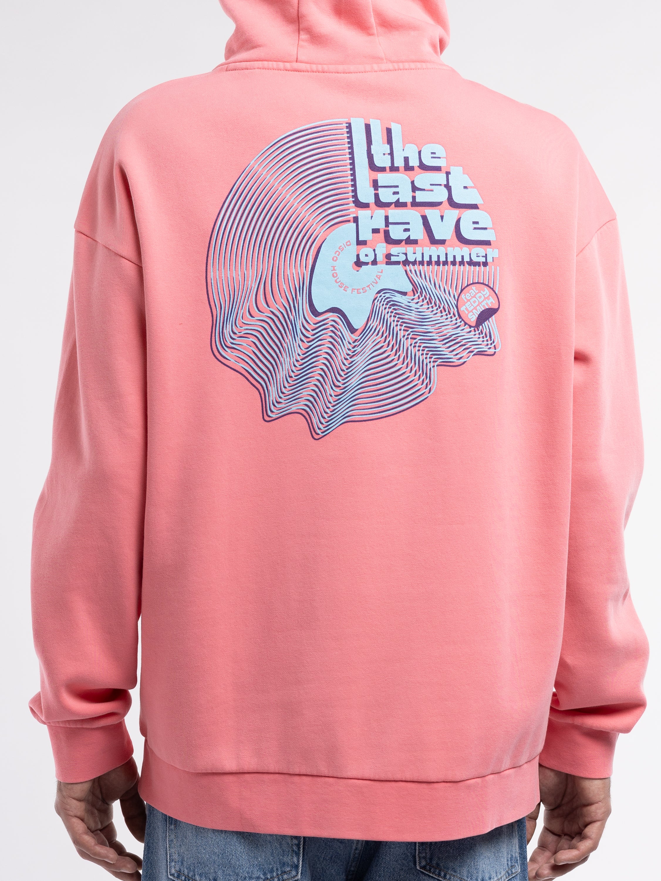 Teddy Smith S-Den Hoody sweat capuche rose vif molleton