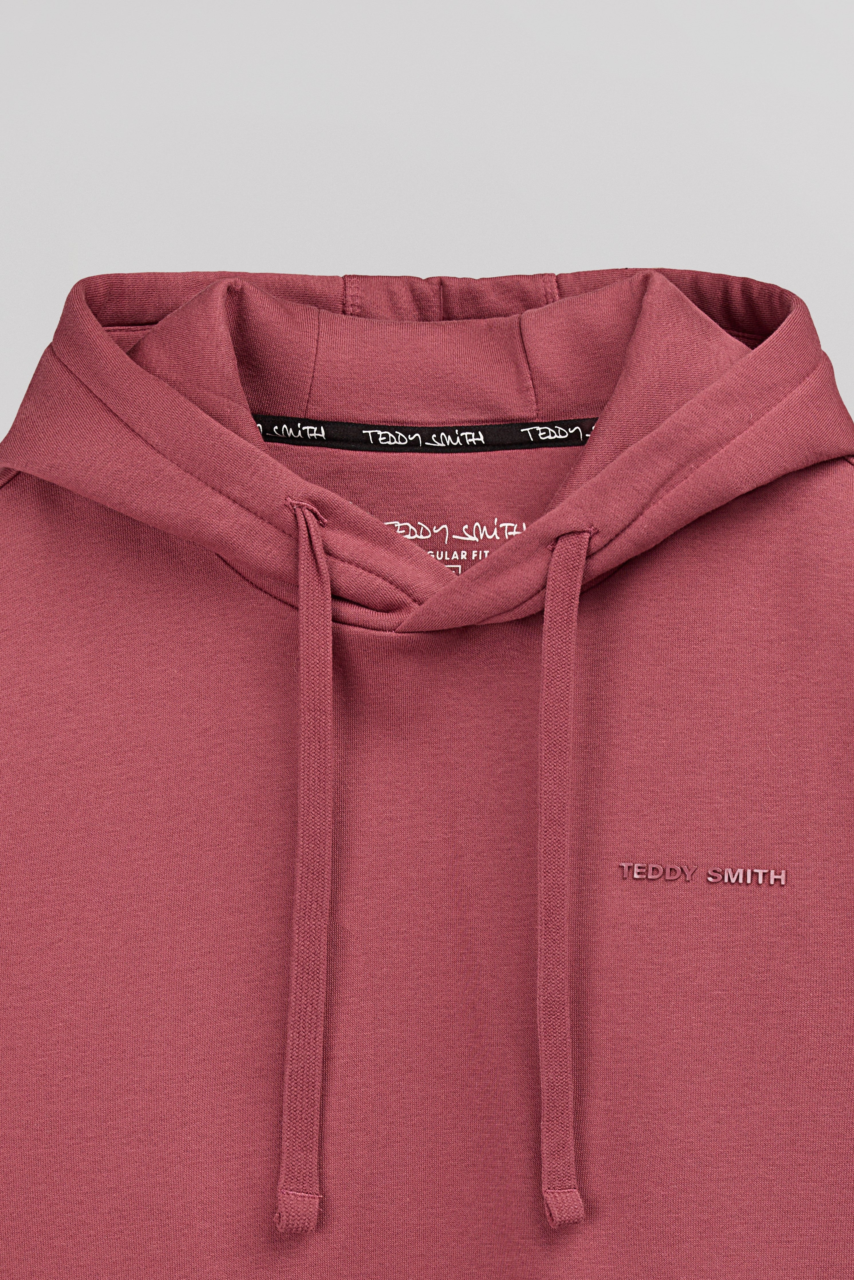 Teddy Smith S-Nark Hoody sweat capuche framboise homme