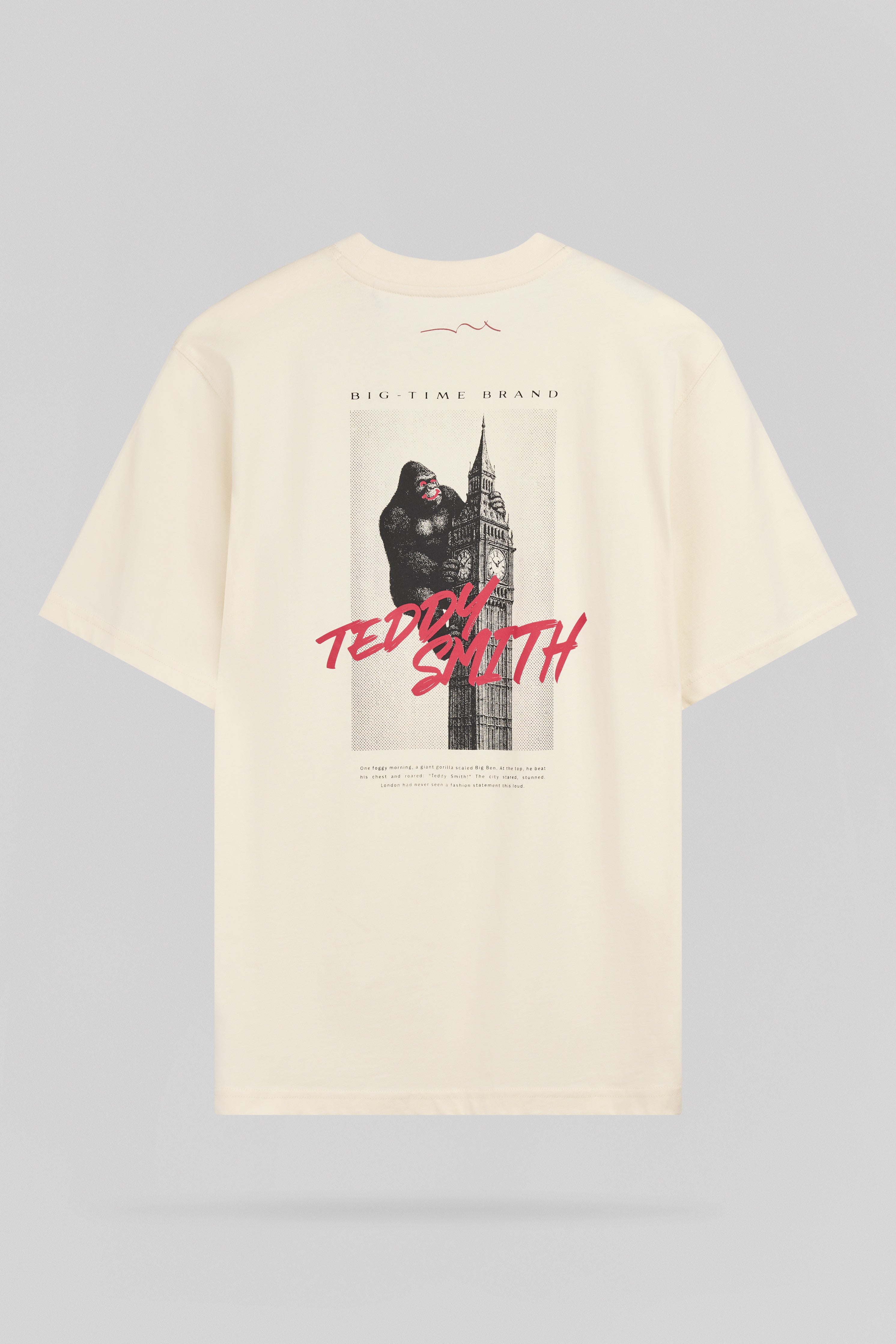 Teddy Smith T-Bigben MC T-shirt homme ample crème graphique