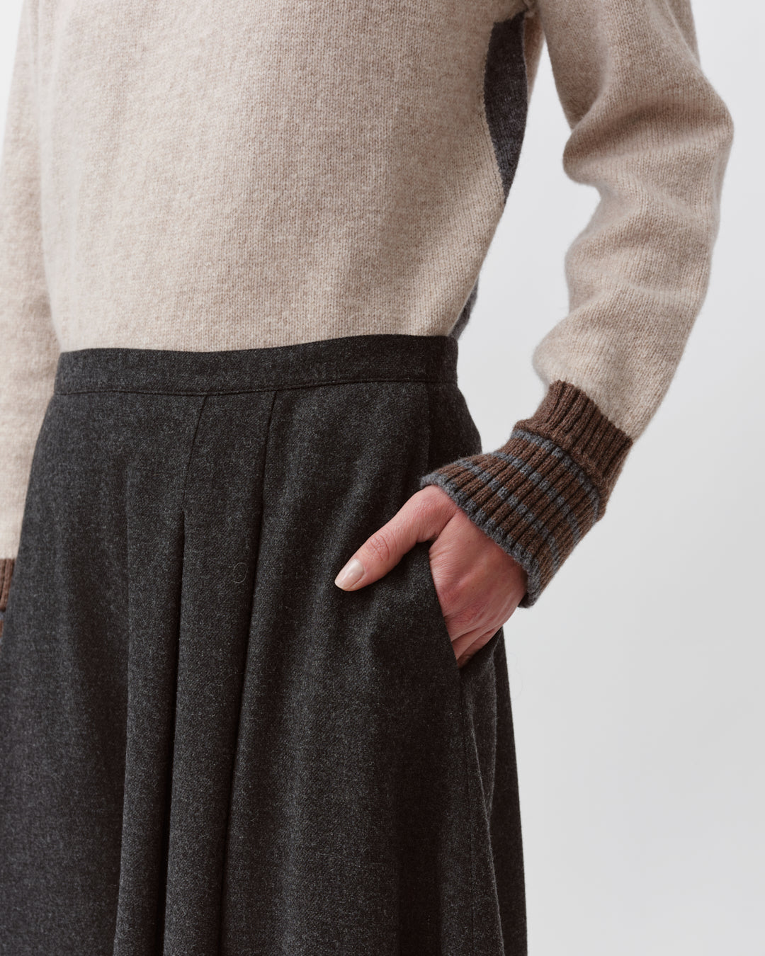 DIEGA JONICO jupe longue anthracite fluide