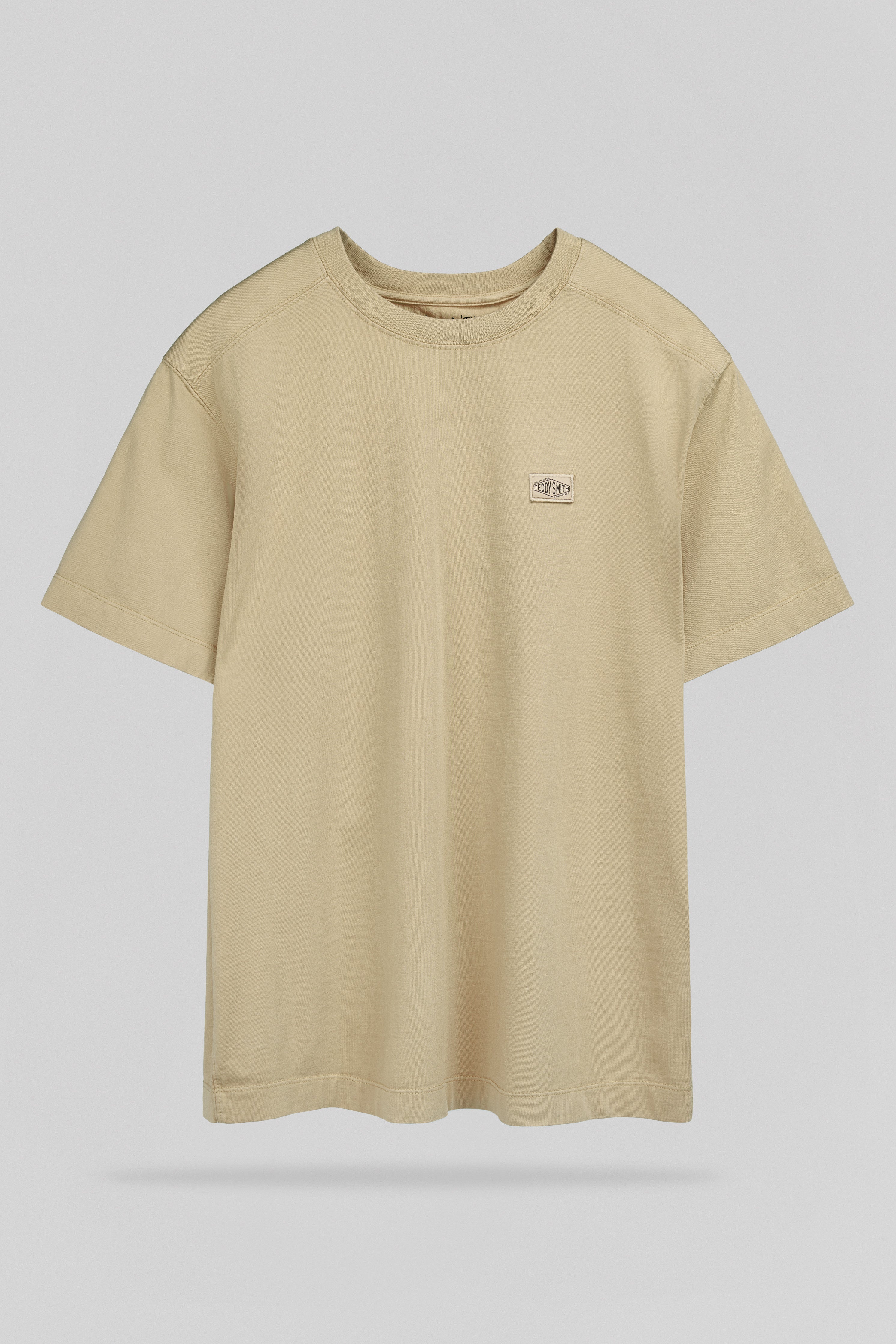 Teddy Smith T-Nateo MC Wolf Beige t-shirt ample coton lourd