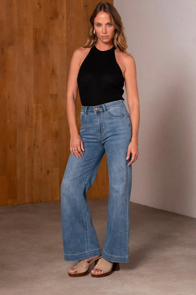 Maison Onado Jeanne jean wide leg délavé