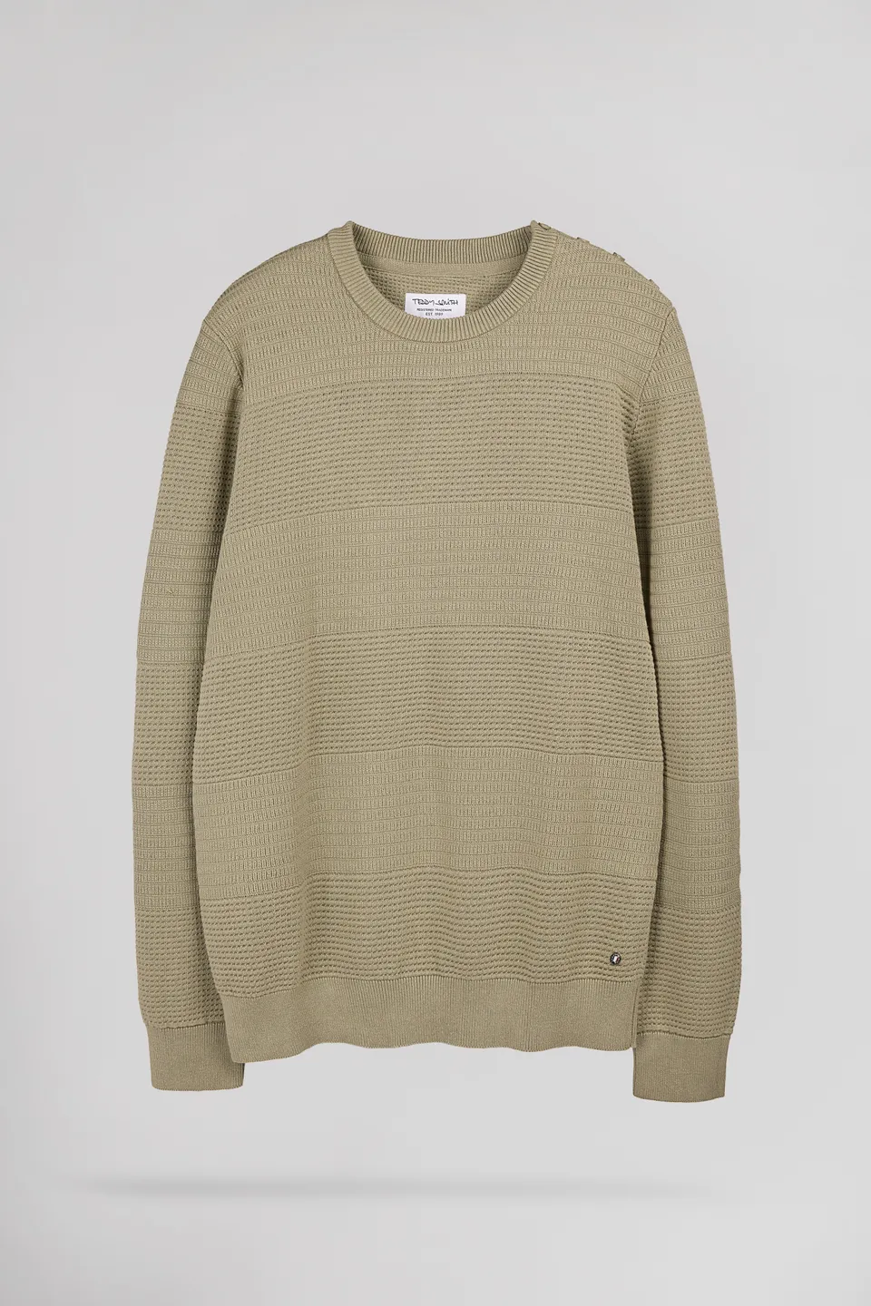 Teddy Smith P-Roni pull col rond bleach kaki