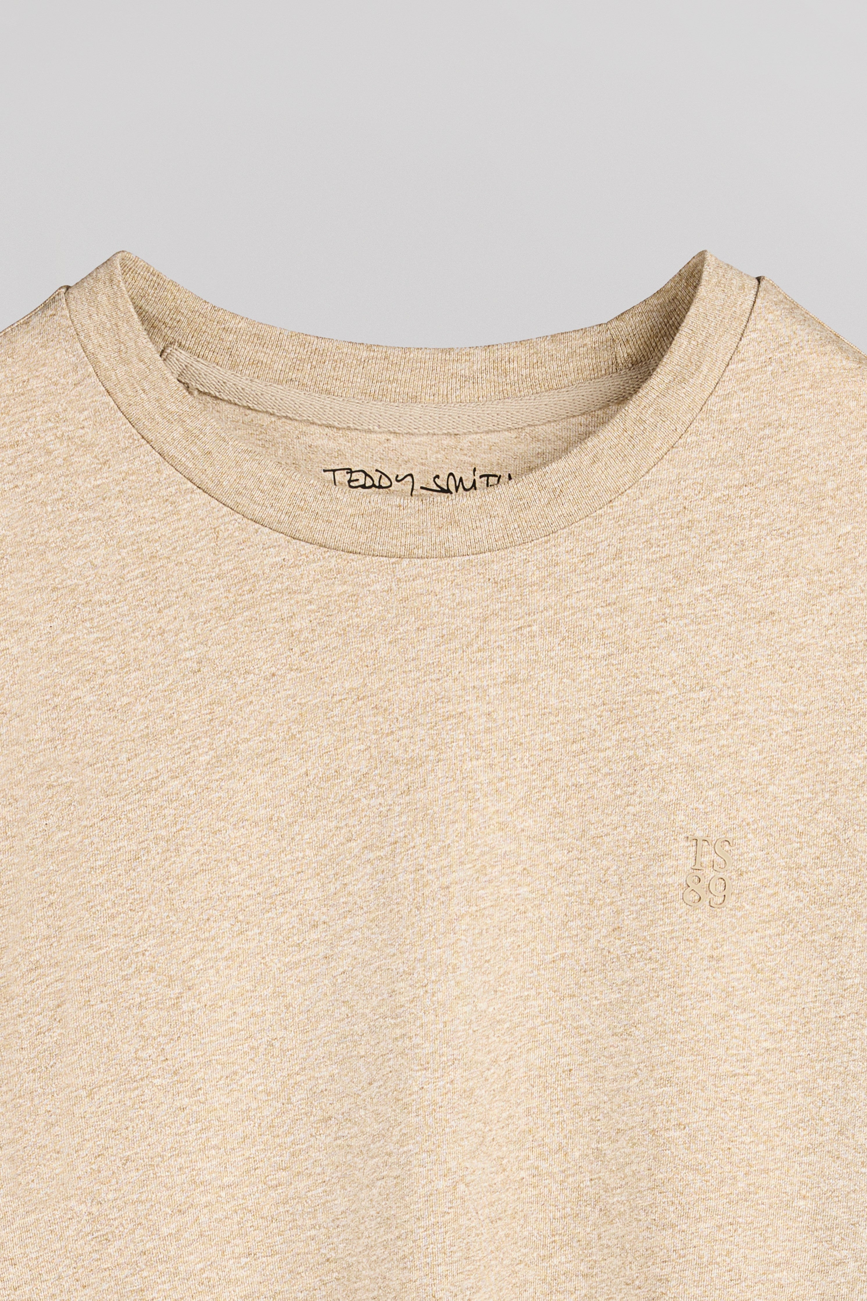 Teddy Smith T-Narvik MC t-shirt homme beige chiné