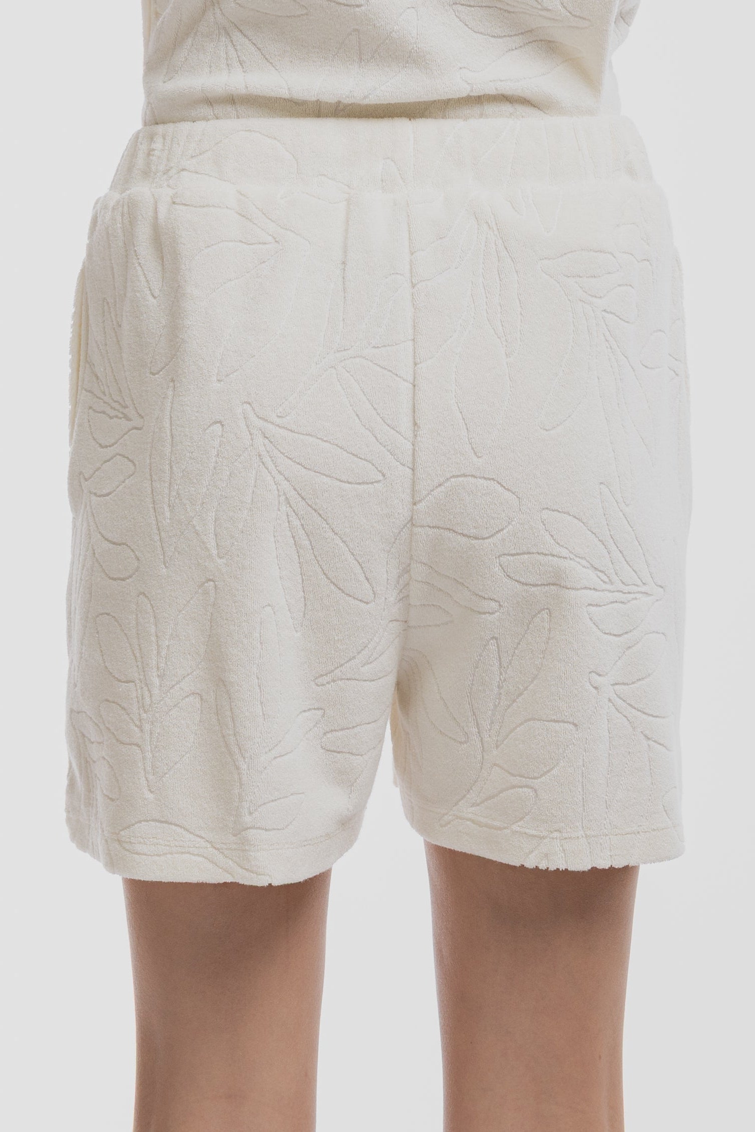 Teddy Smith S-Cass short blanc éponge jacquard été