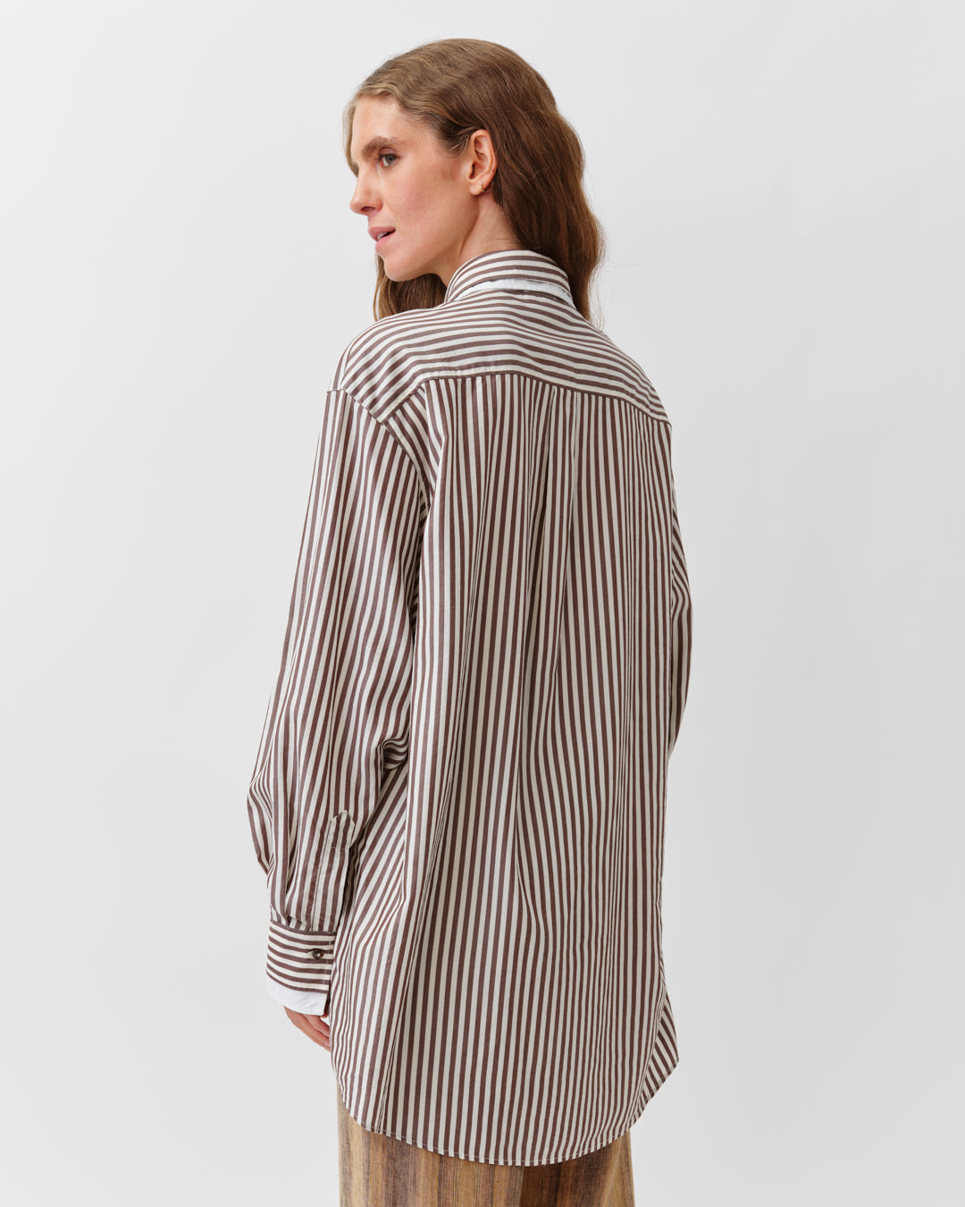 DIEGA CAMELITA chemise fluide chocolat écru
