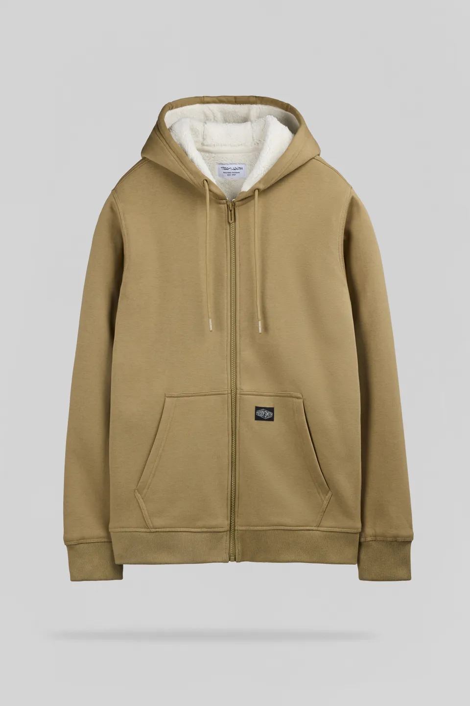 Teddy Smith G-Ony Hoody Zip gilet sherpa beige