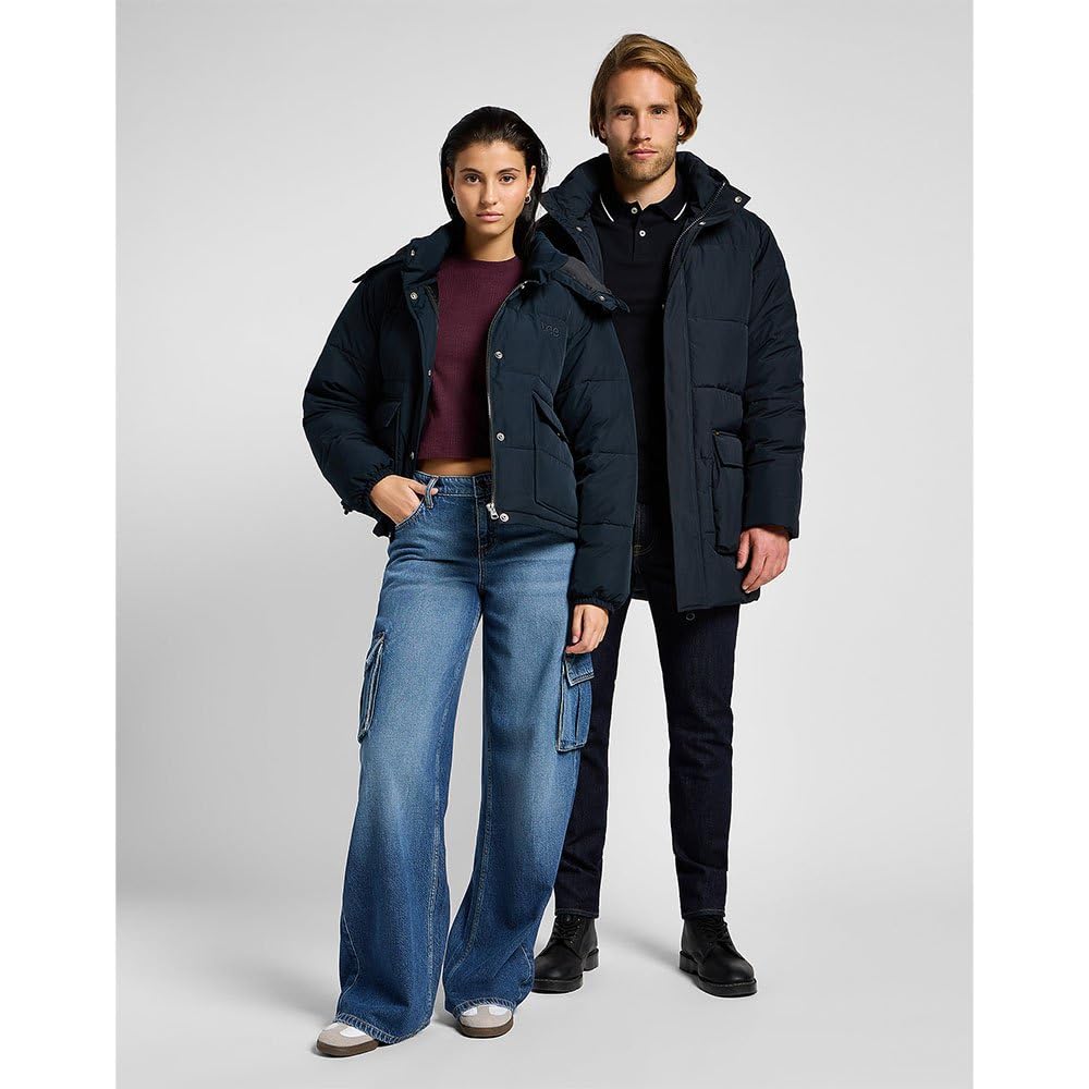 Lee Long Puffer Jacket veste longue homme noir matelassée